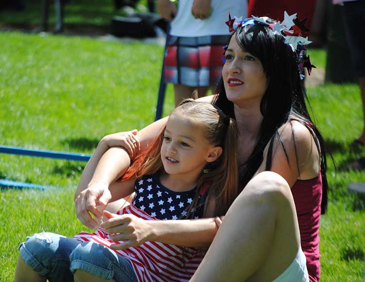 woman with child