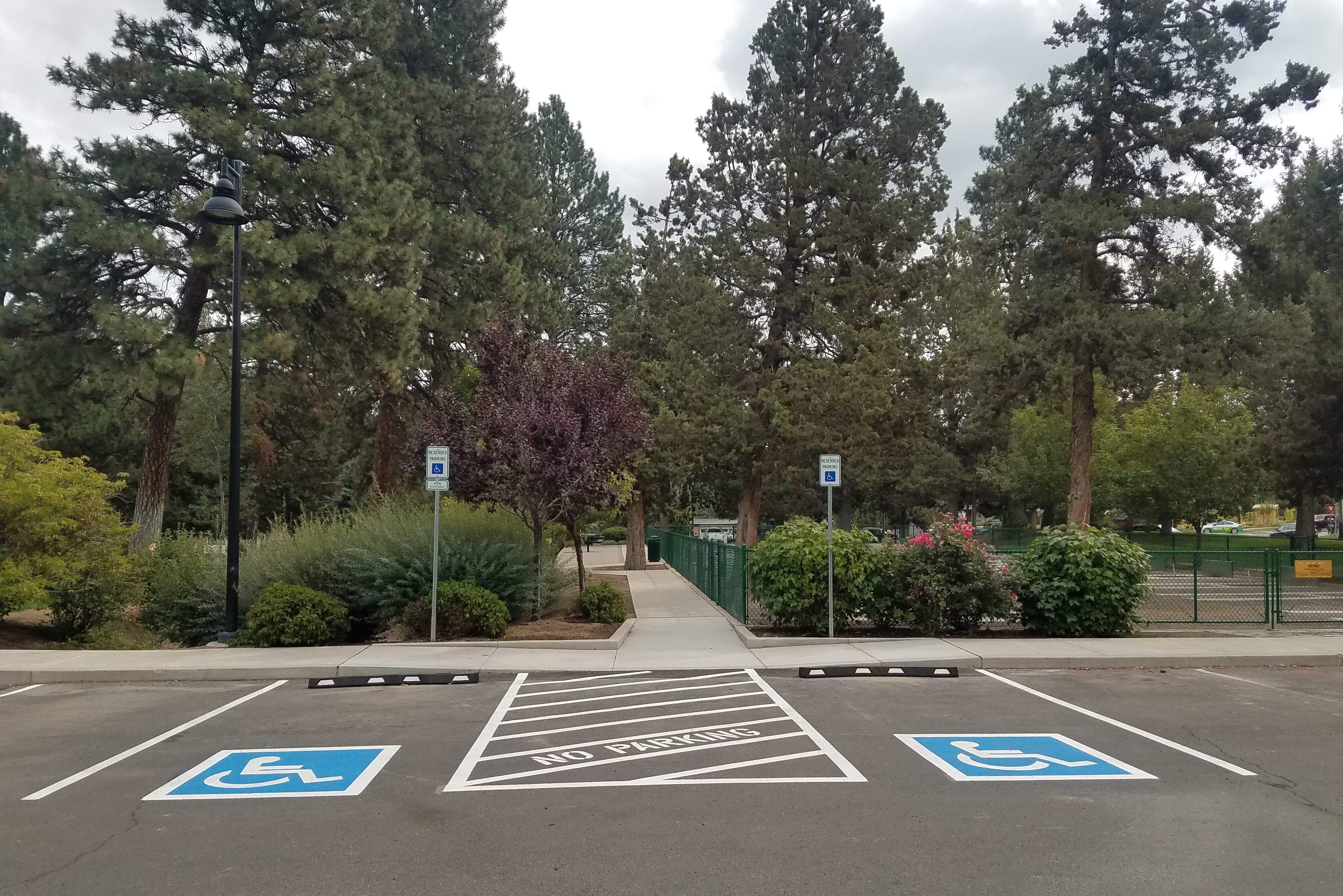 a handicap parking stall at juniper park