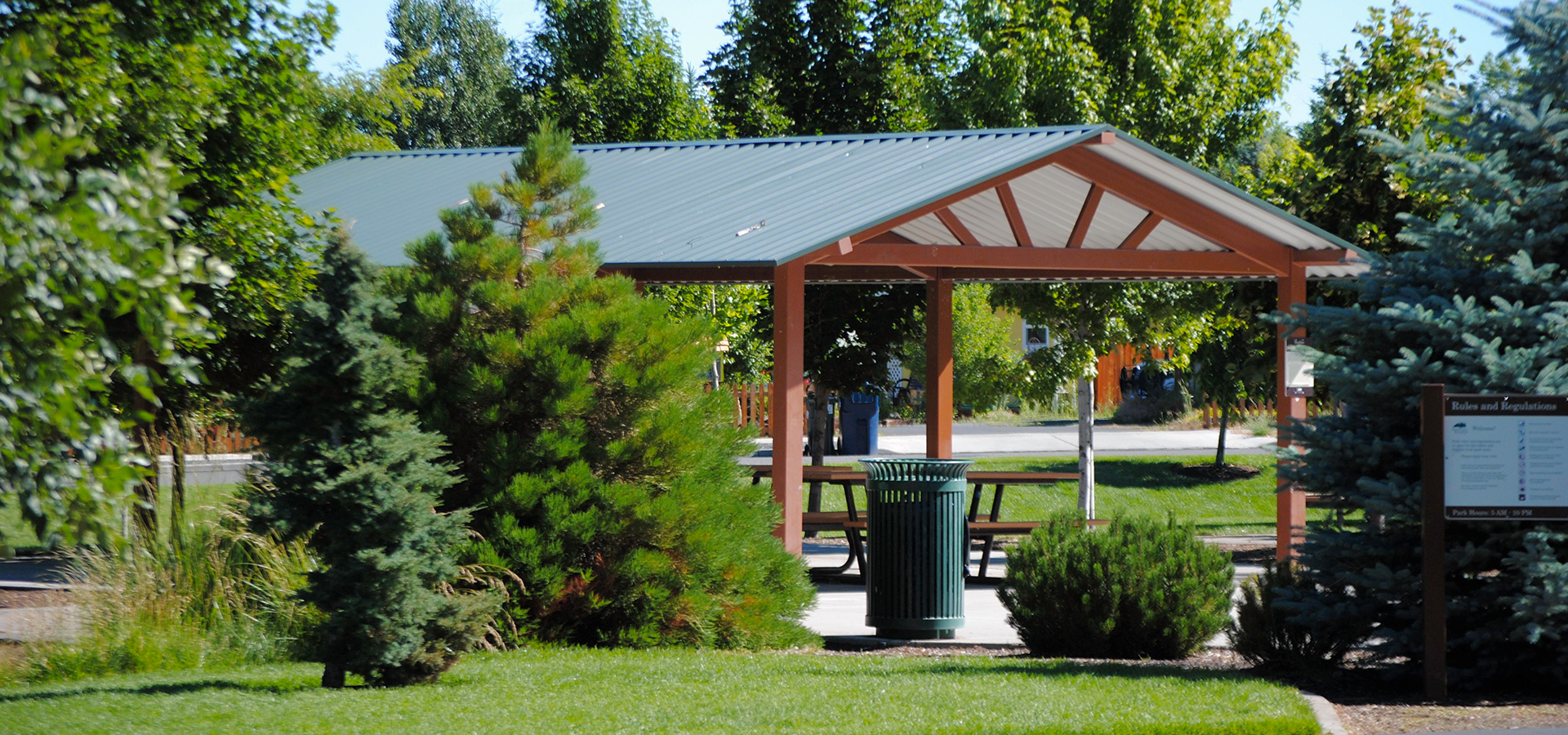 The shelter at Al Moody Park.