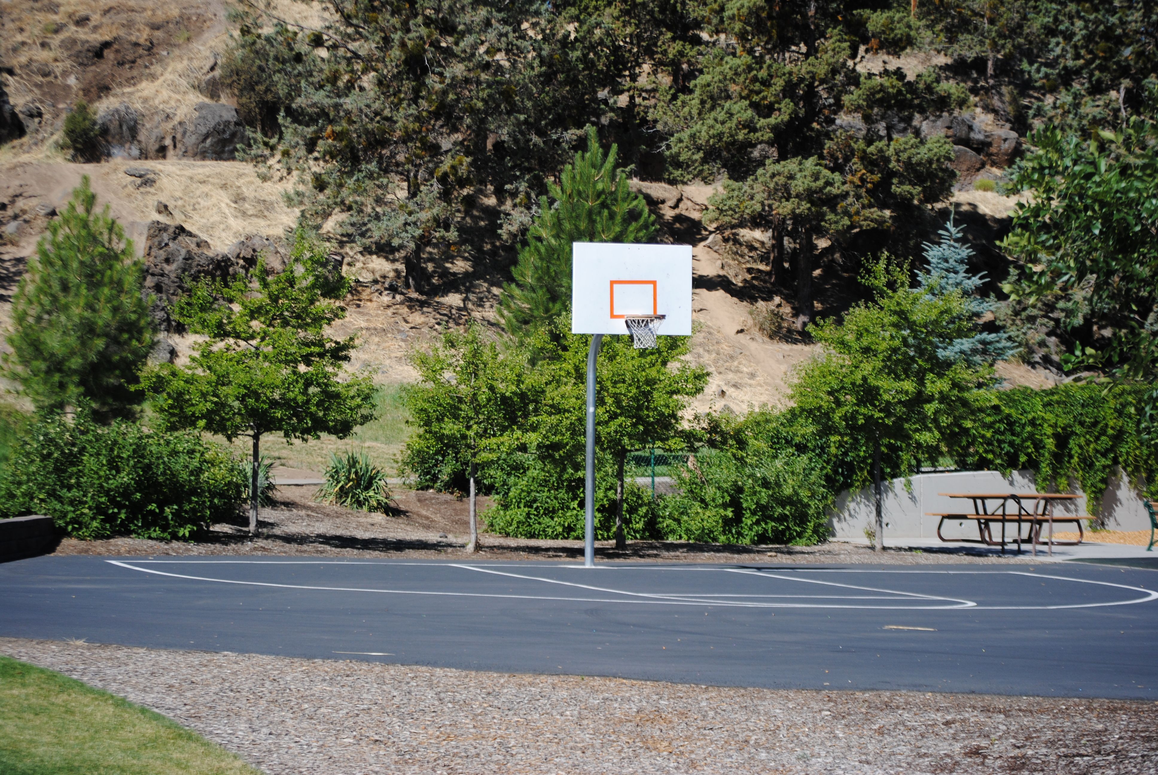 half court basketball at al moody park