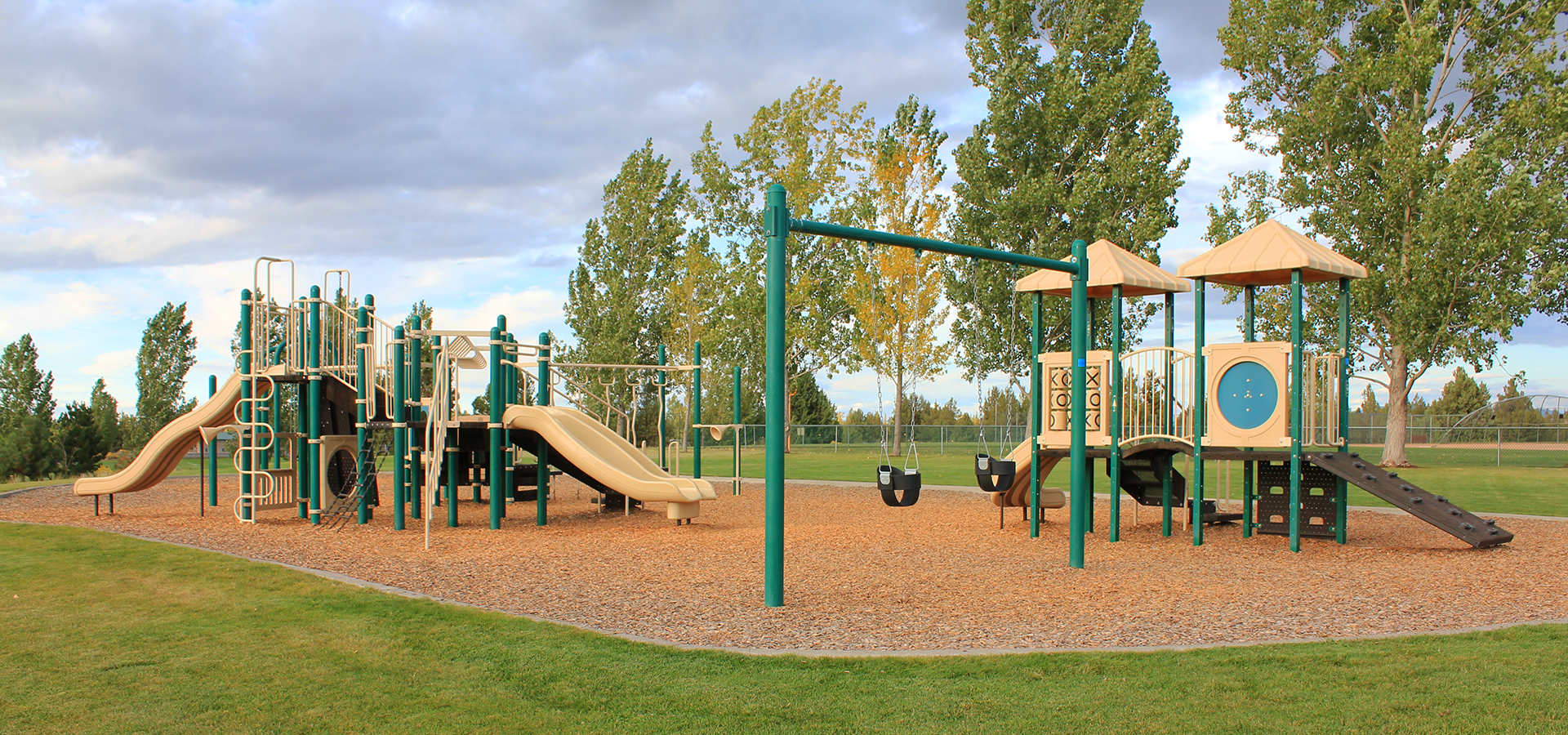 The play structure at Big Sky Park.