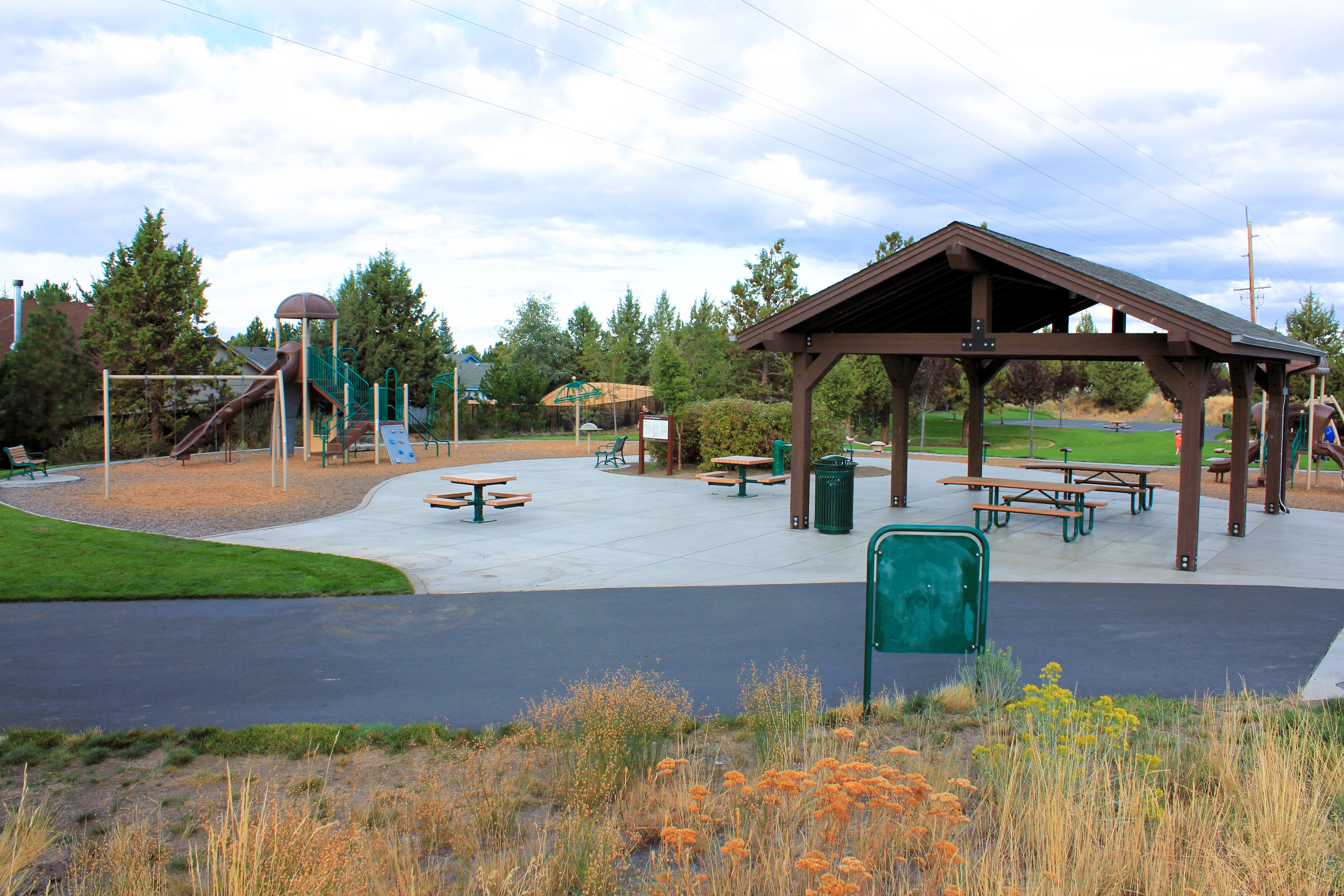 the playground view from the street at boyd acres park