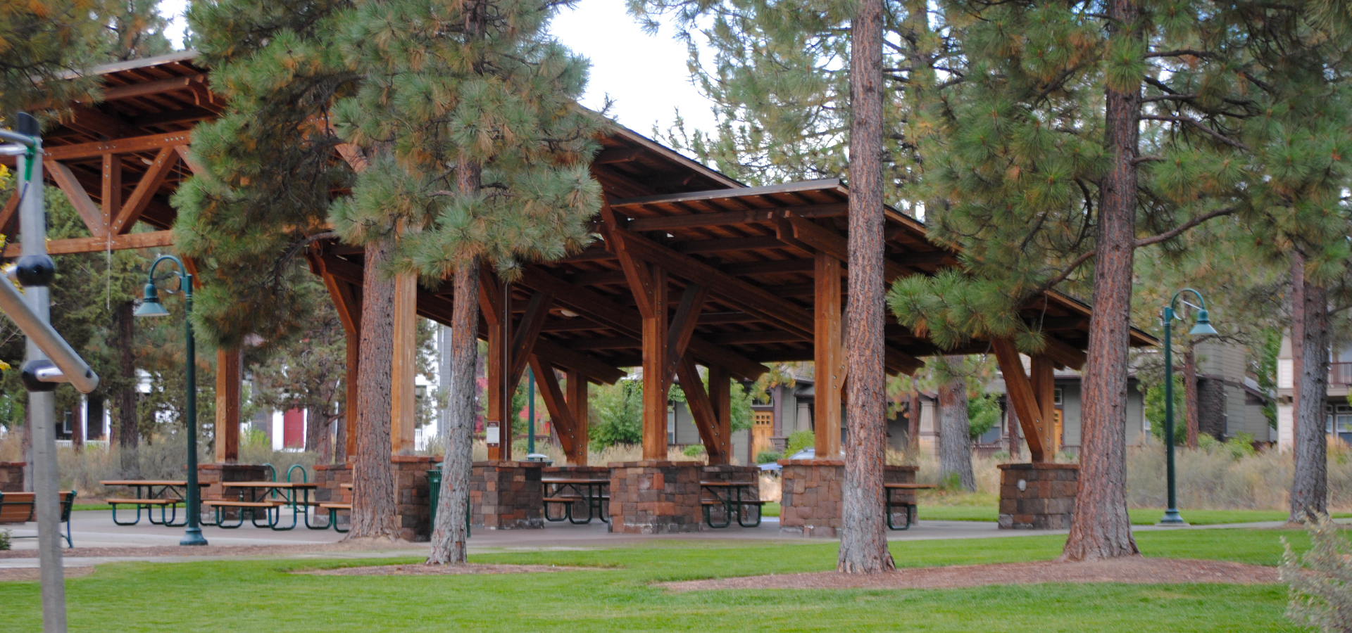 The shelter at Compass Park.