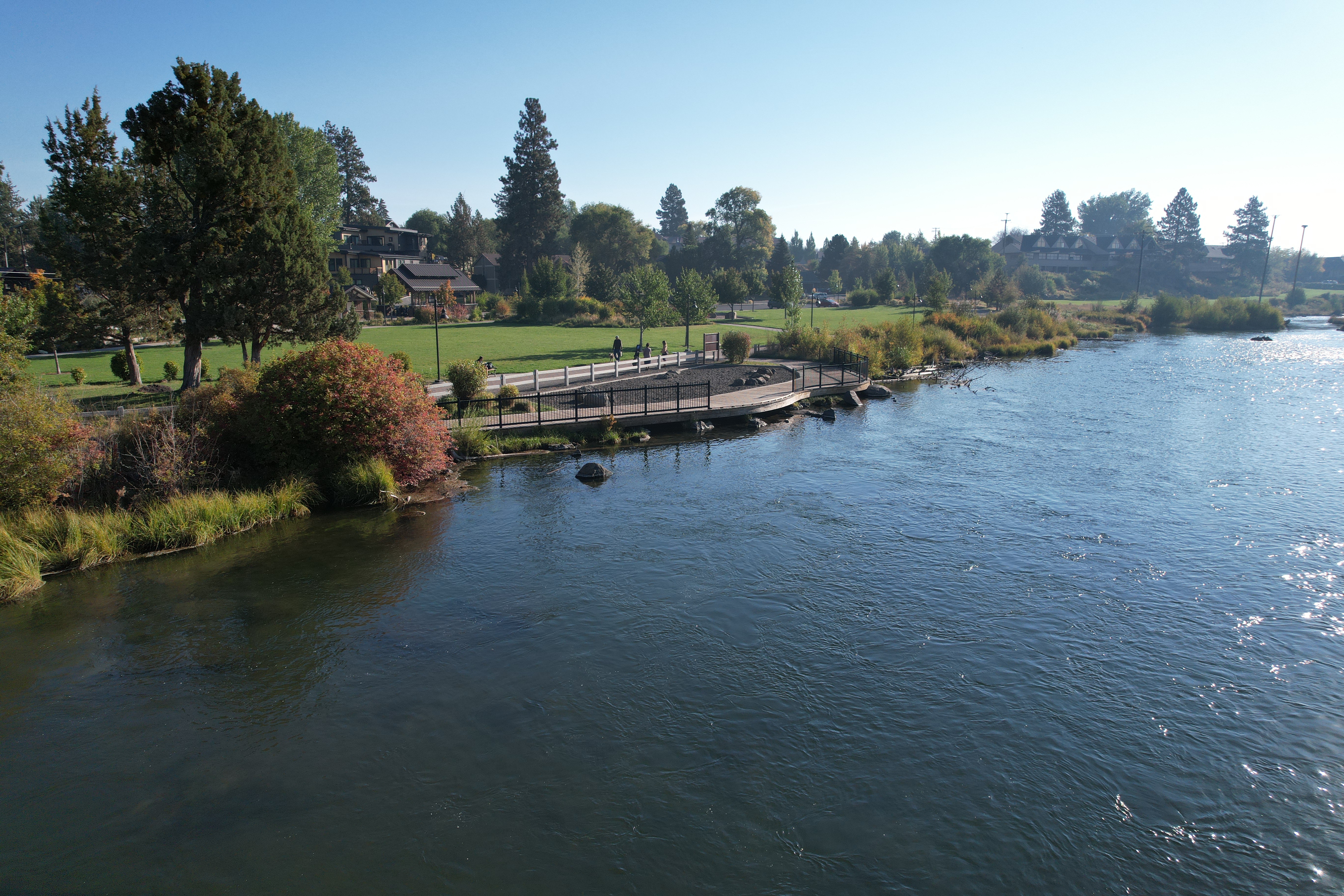 A view of the millers landing from the river