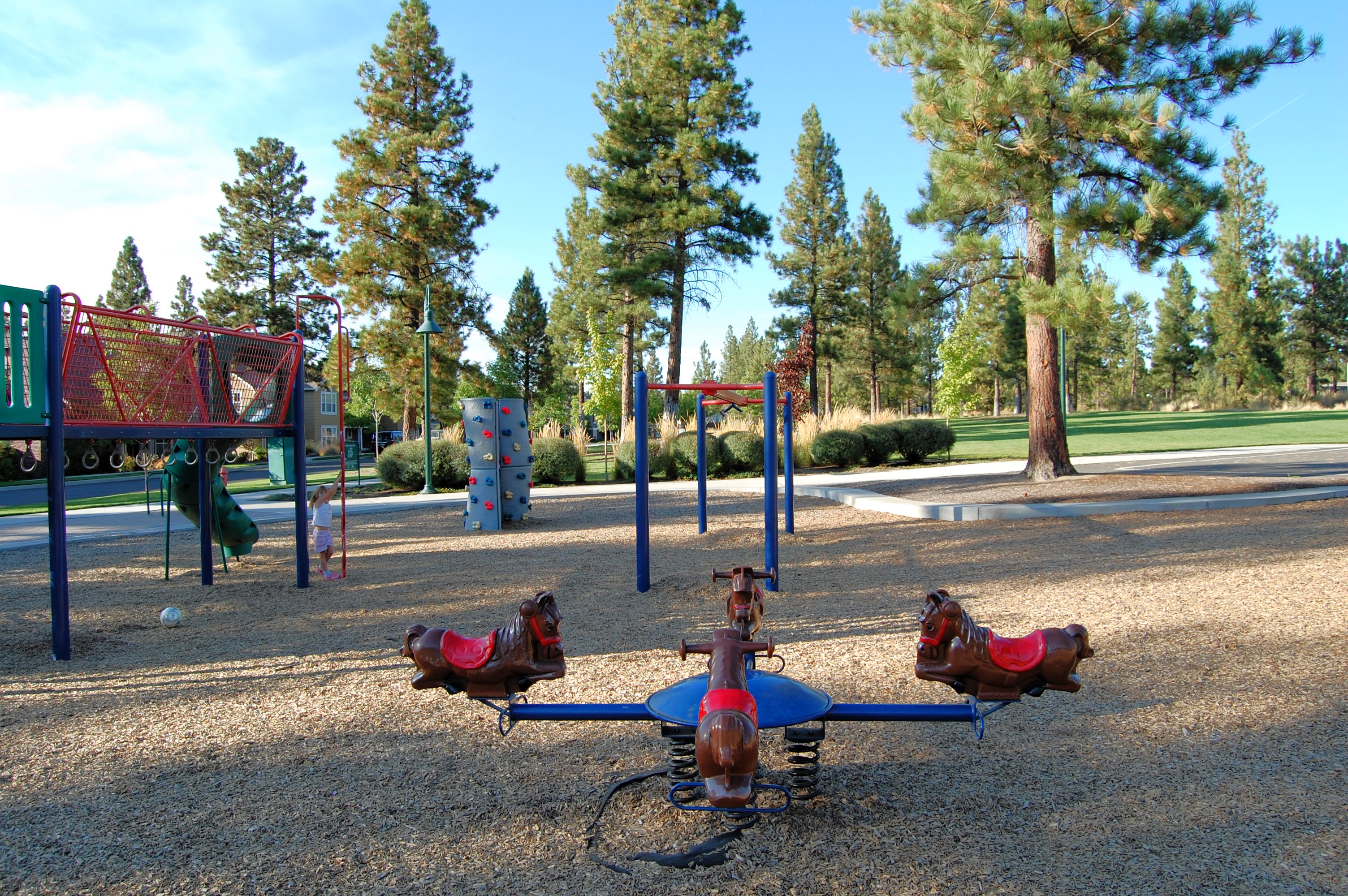 The playground at Lewis and Clark park