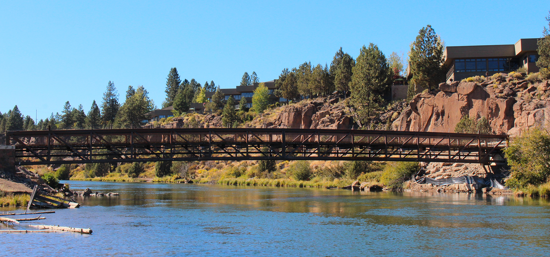 Farewell Bend Bridge over the Deschutes River.