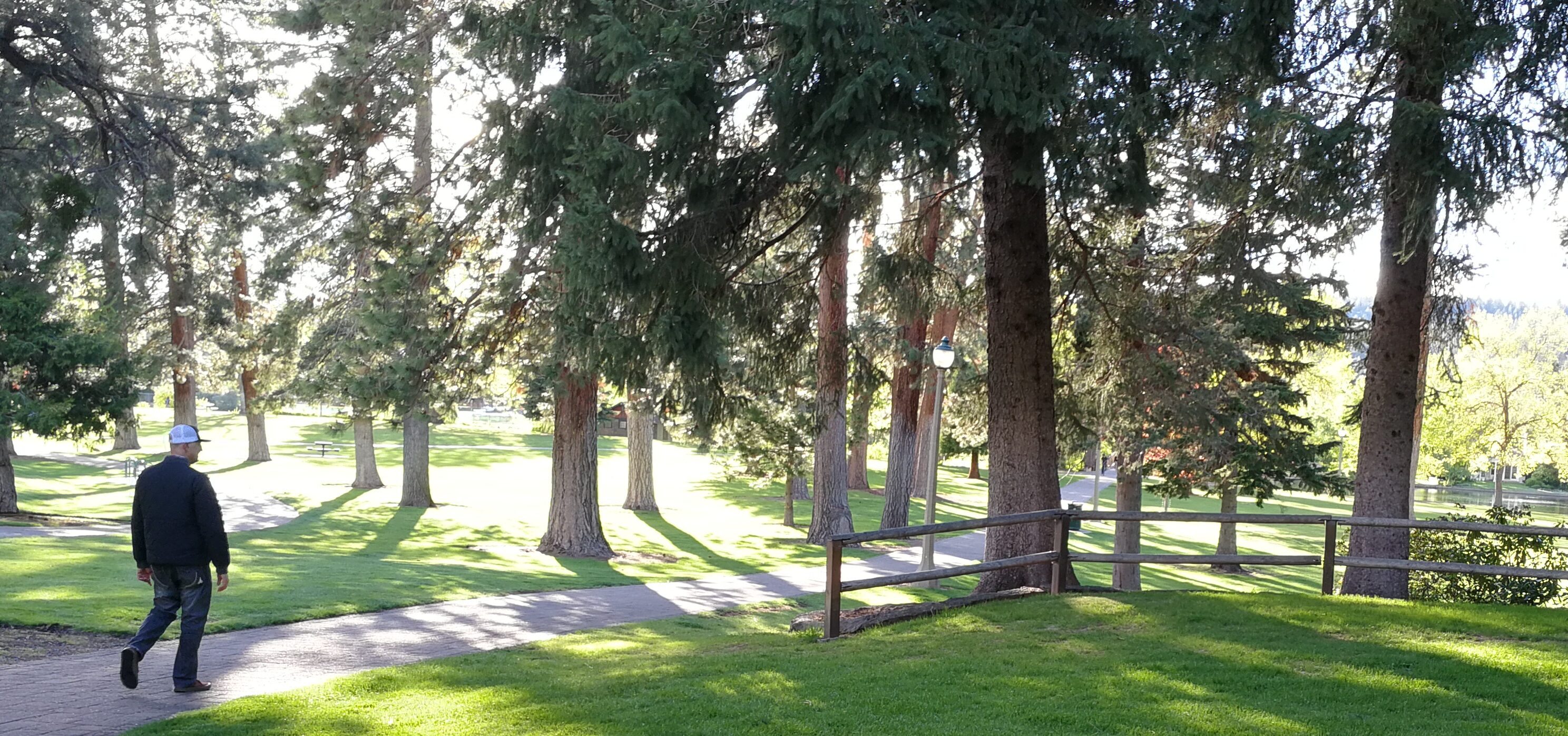 Drake Park Patron walking on trails