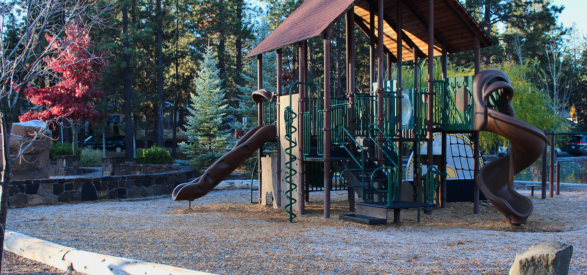 the Farewell Bend Park playground area.