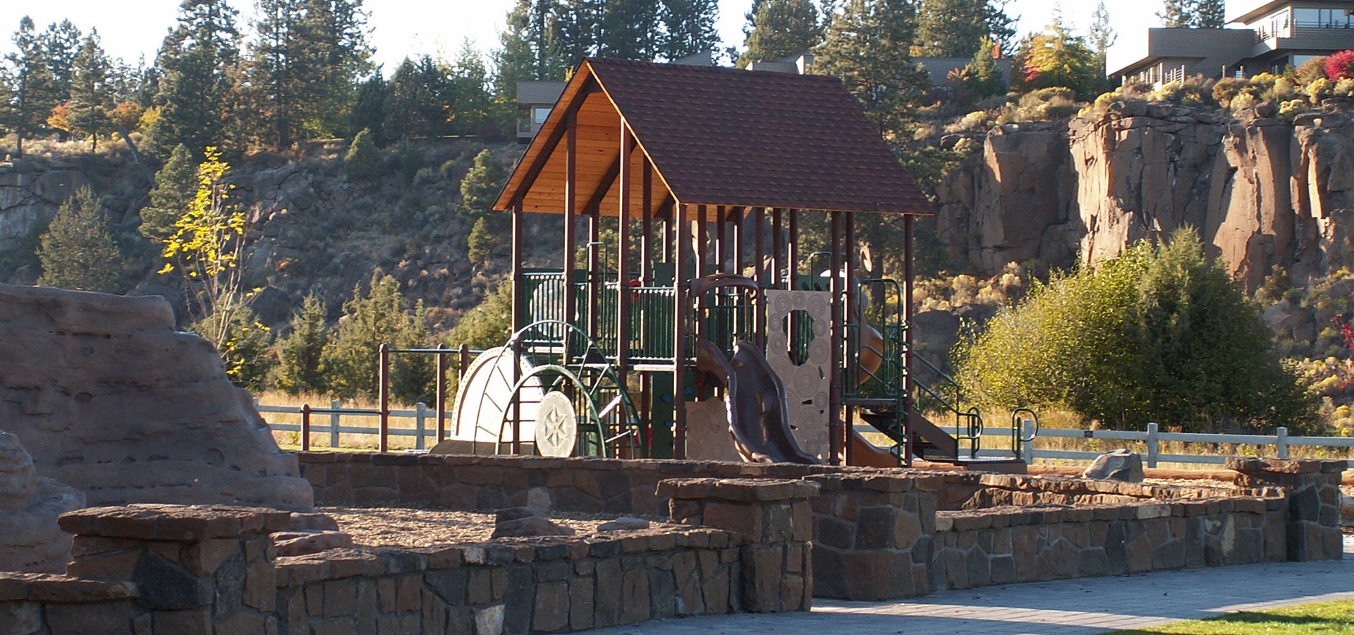 The Farewell Bend Park play structure.