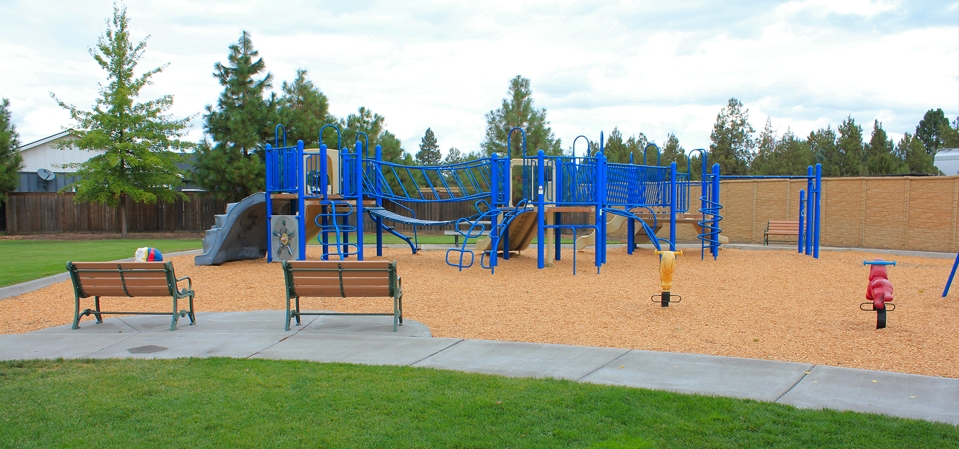 The playground at Foxborough Park in Bend.