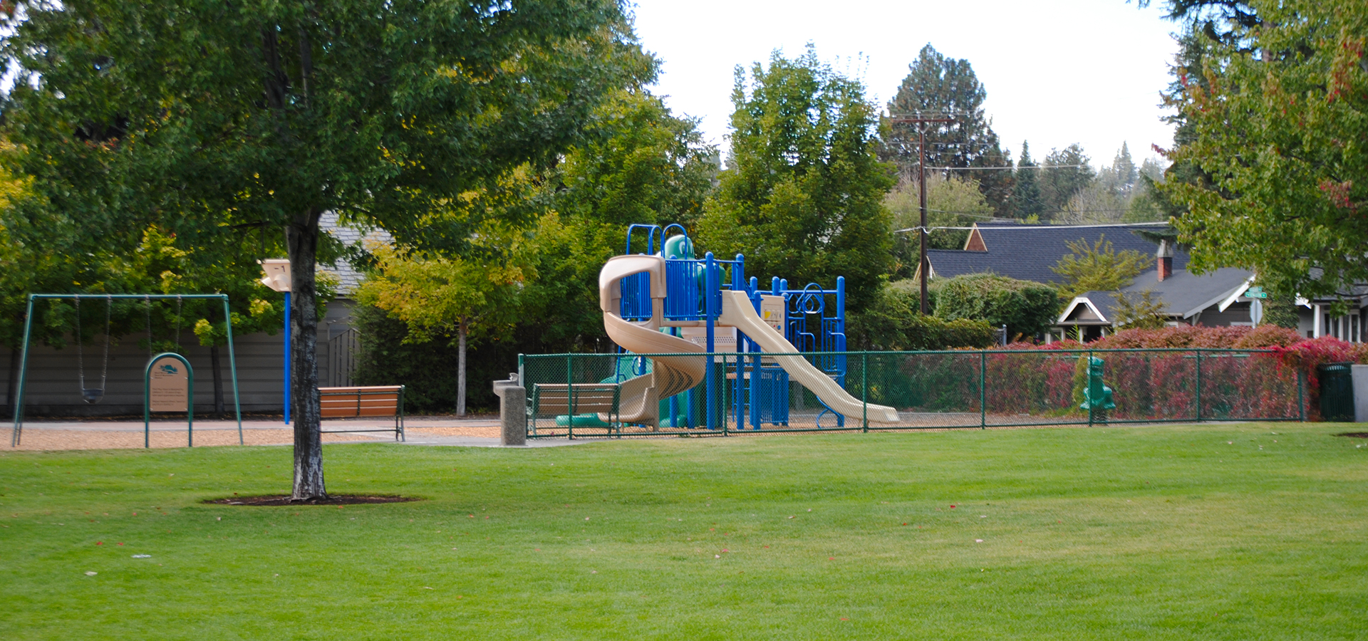 The play structure at Harmon Park.