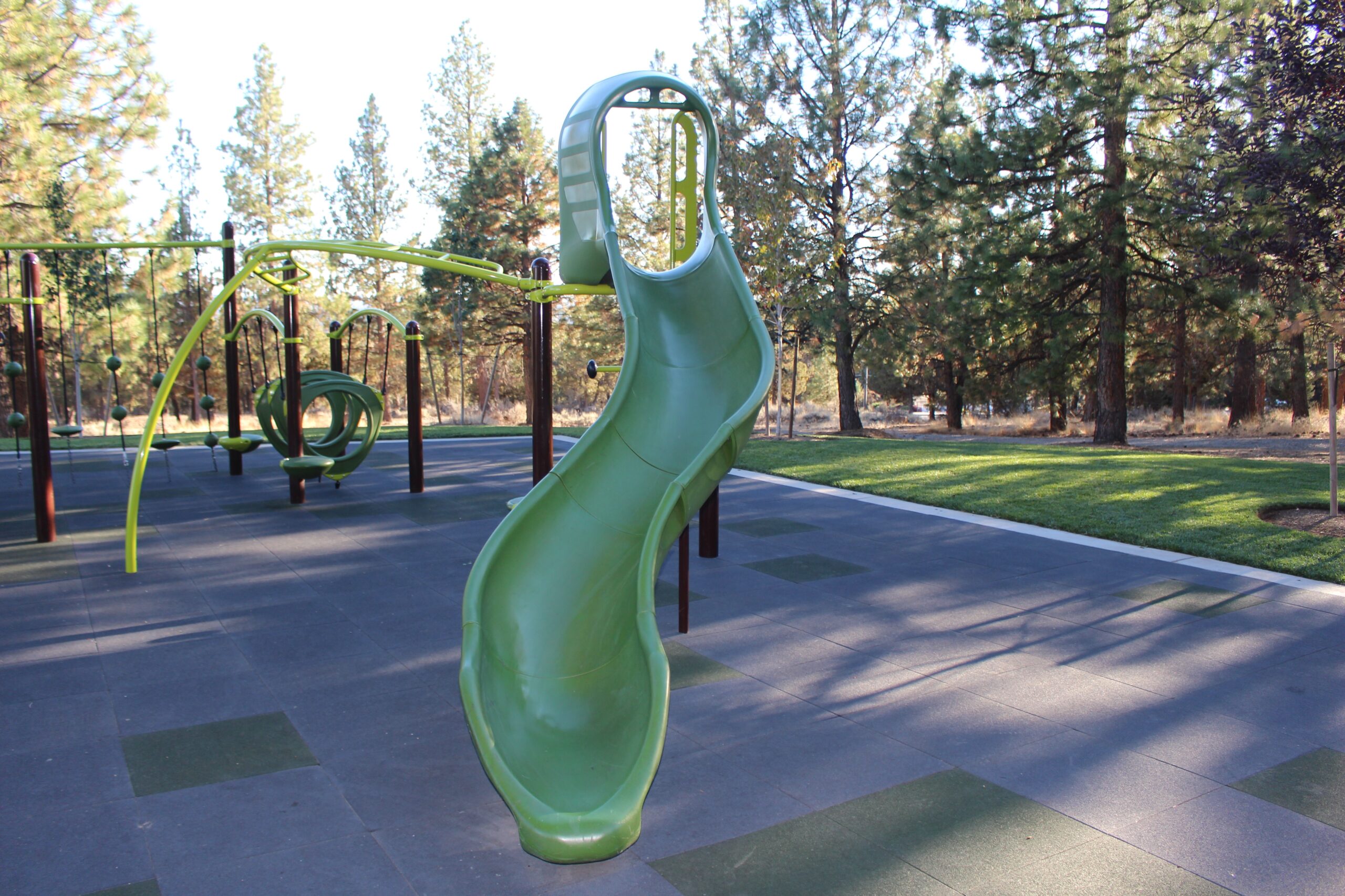 the slide at Hillside Park.