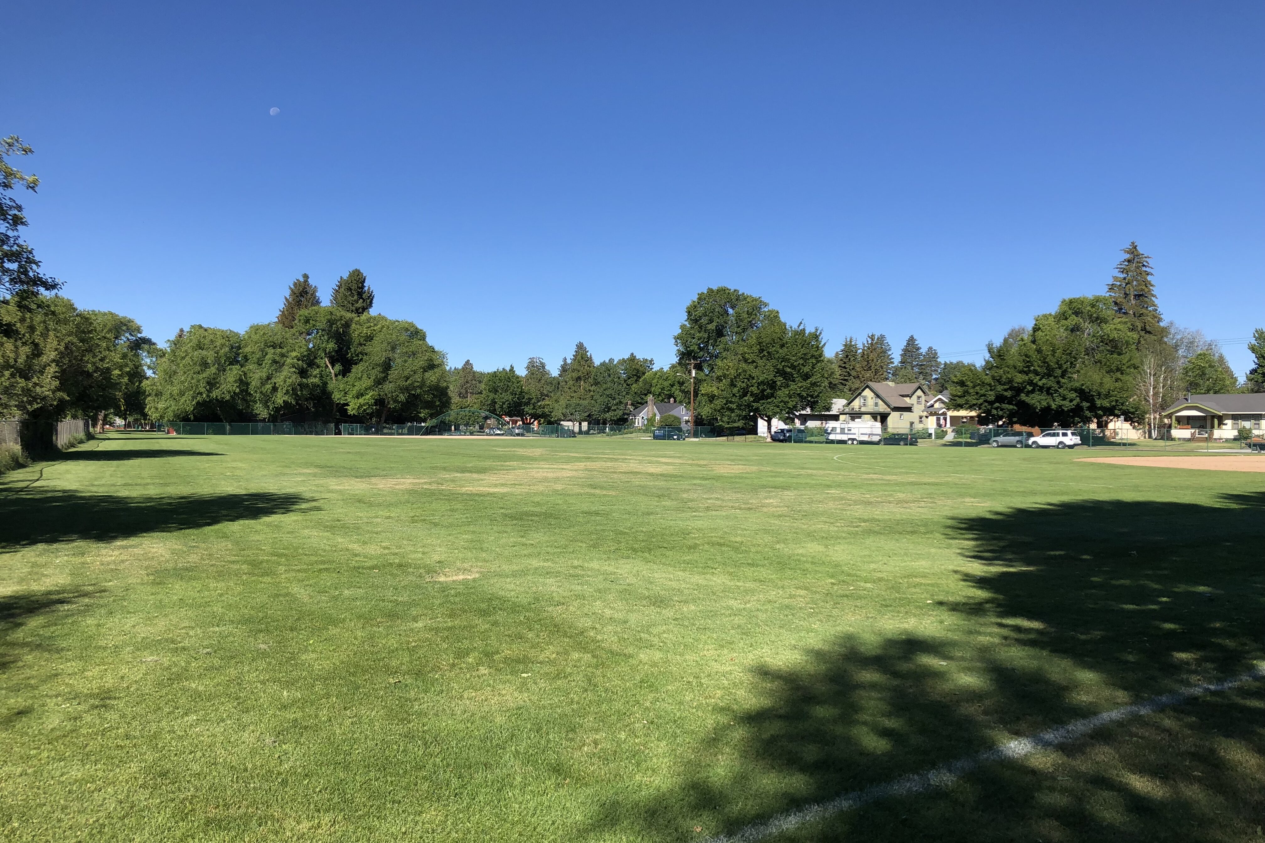 the sports fields at harmon park
