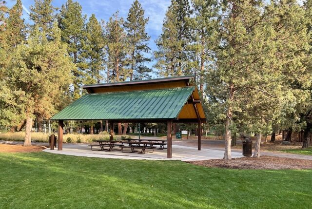 the large picnic shelter at larkspur park