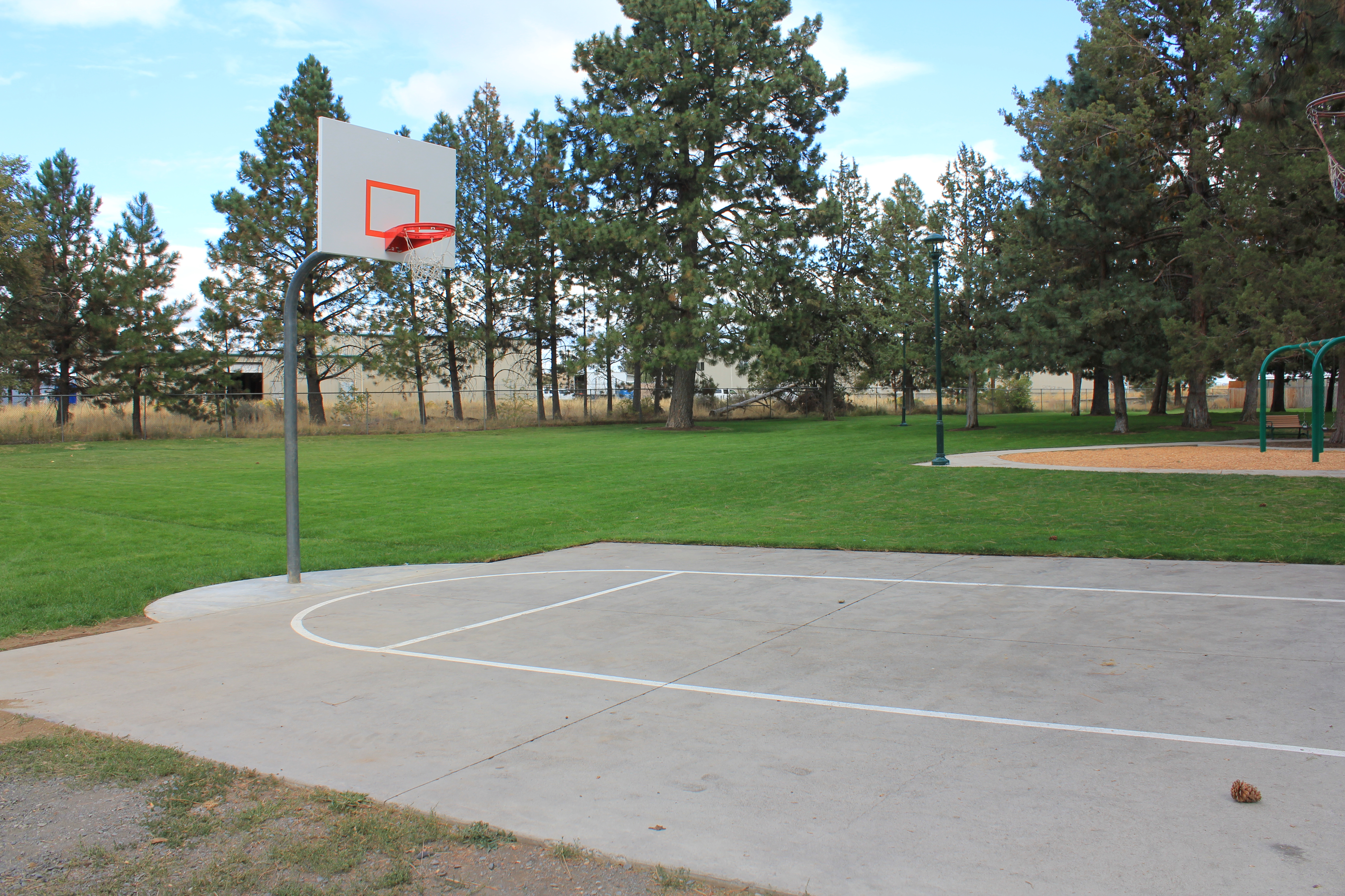 a basketball hoop at jaycee park