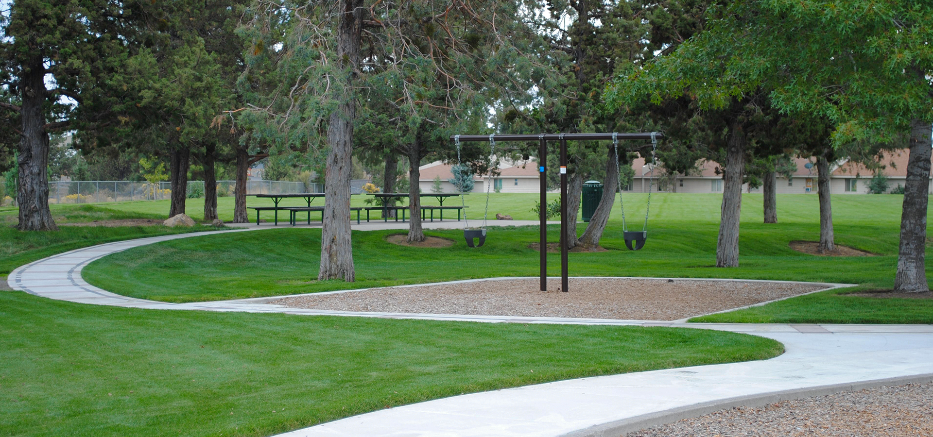 Swings at Kiwanis Park.