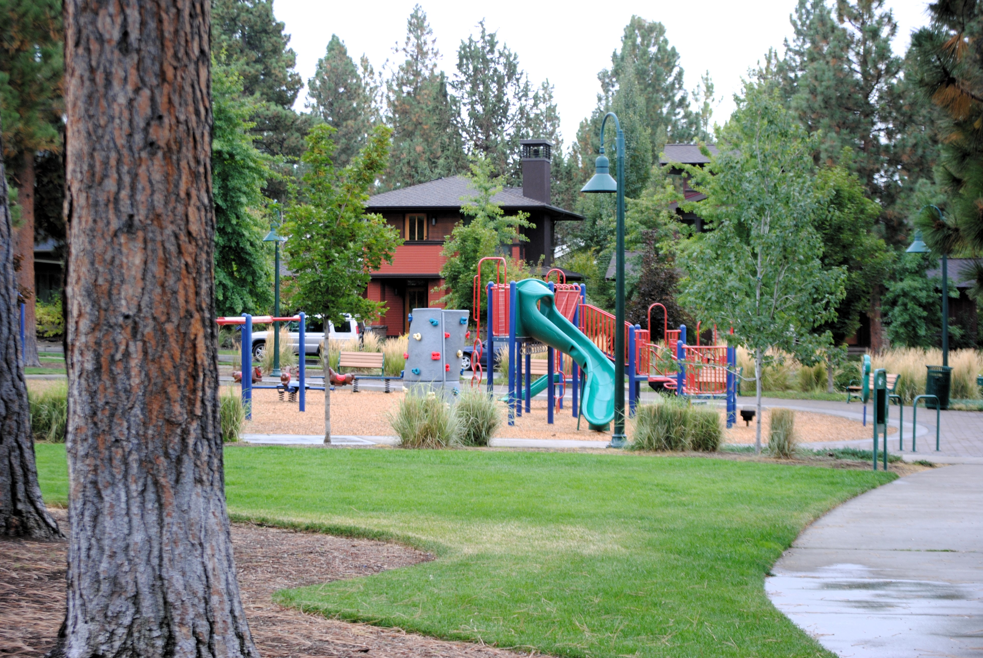 The playground at Lewis and Clark park
