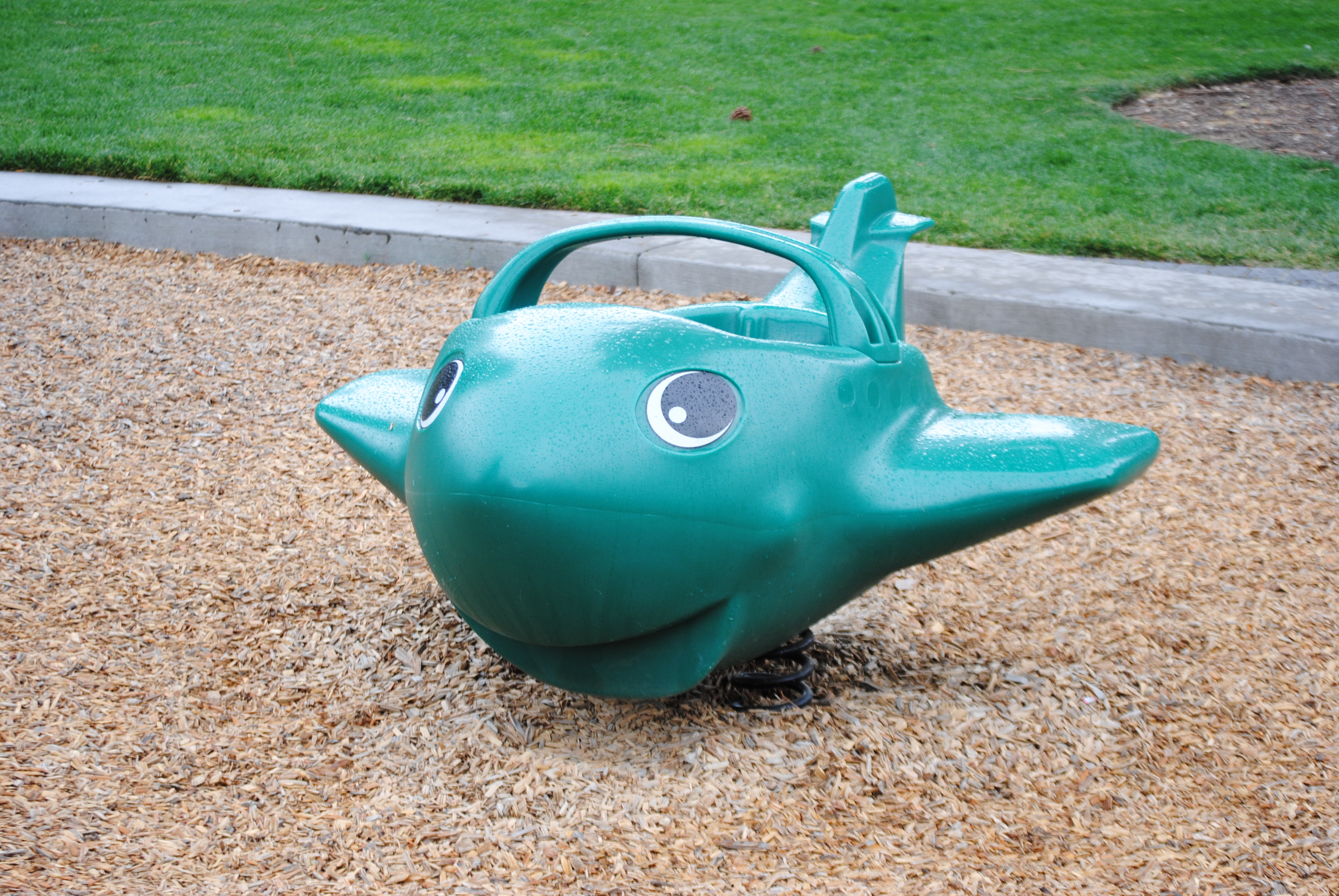 The playground feature at Lewis and Clark park