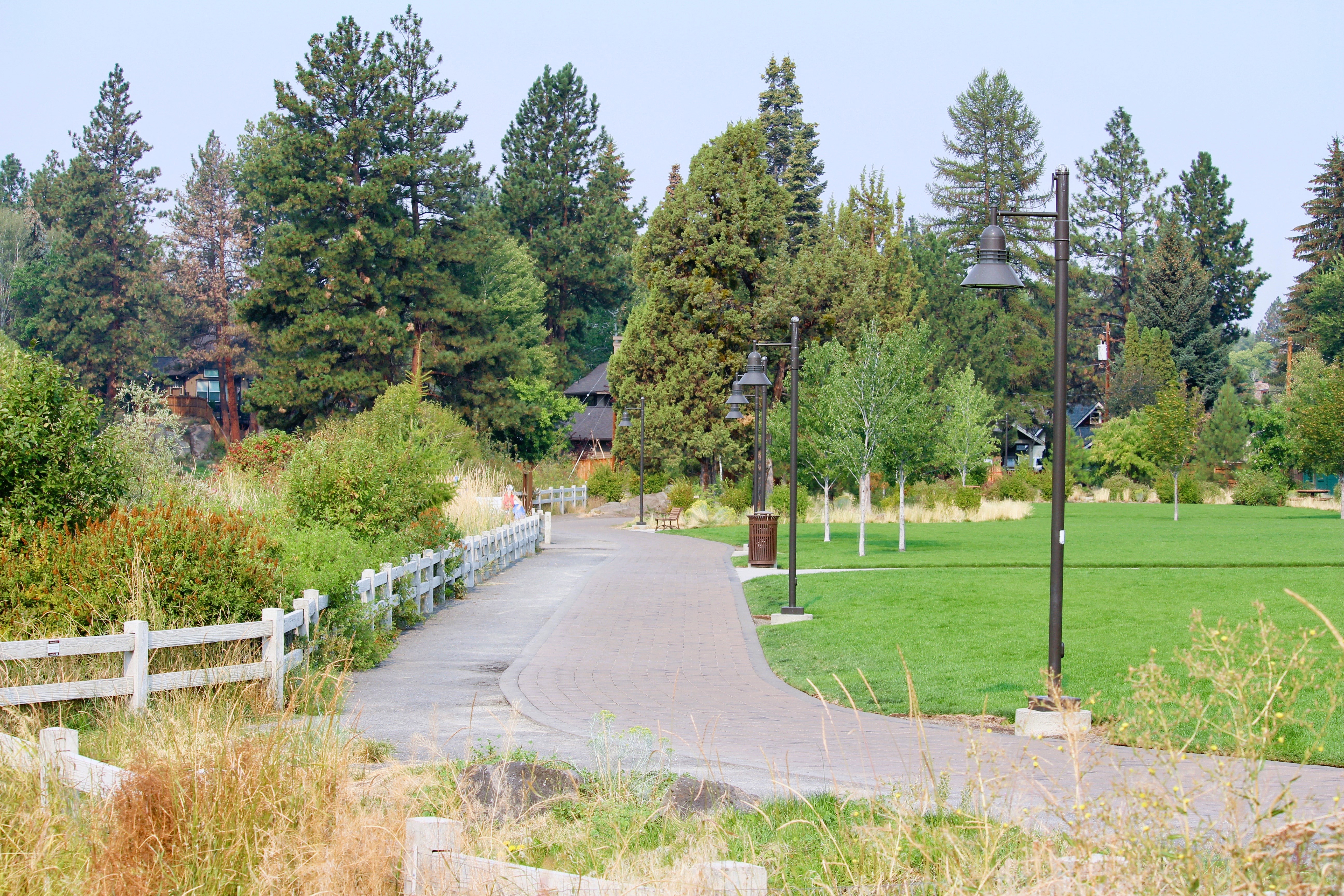 the paved trail along the river at millers landing