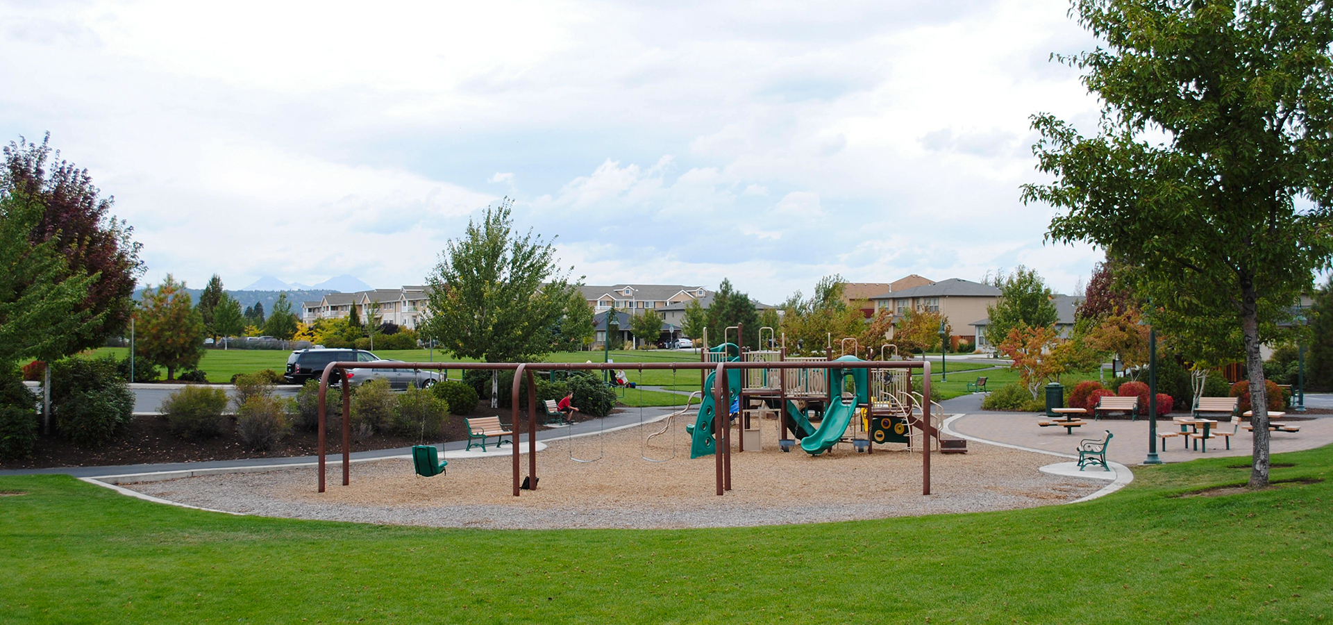 The play structure at Mountain View Park.