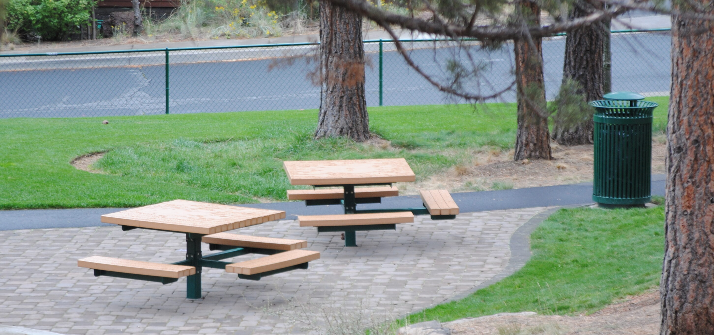 a picnic table at a park
