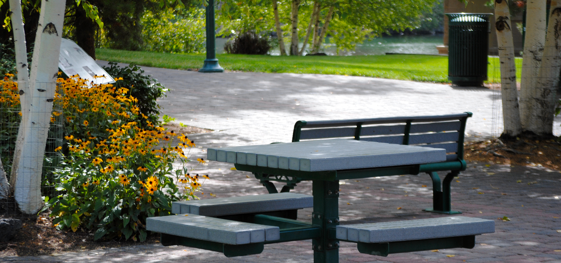 The picnic area at Pageant Park.