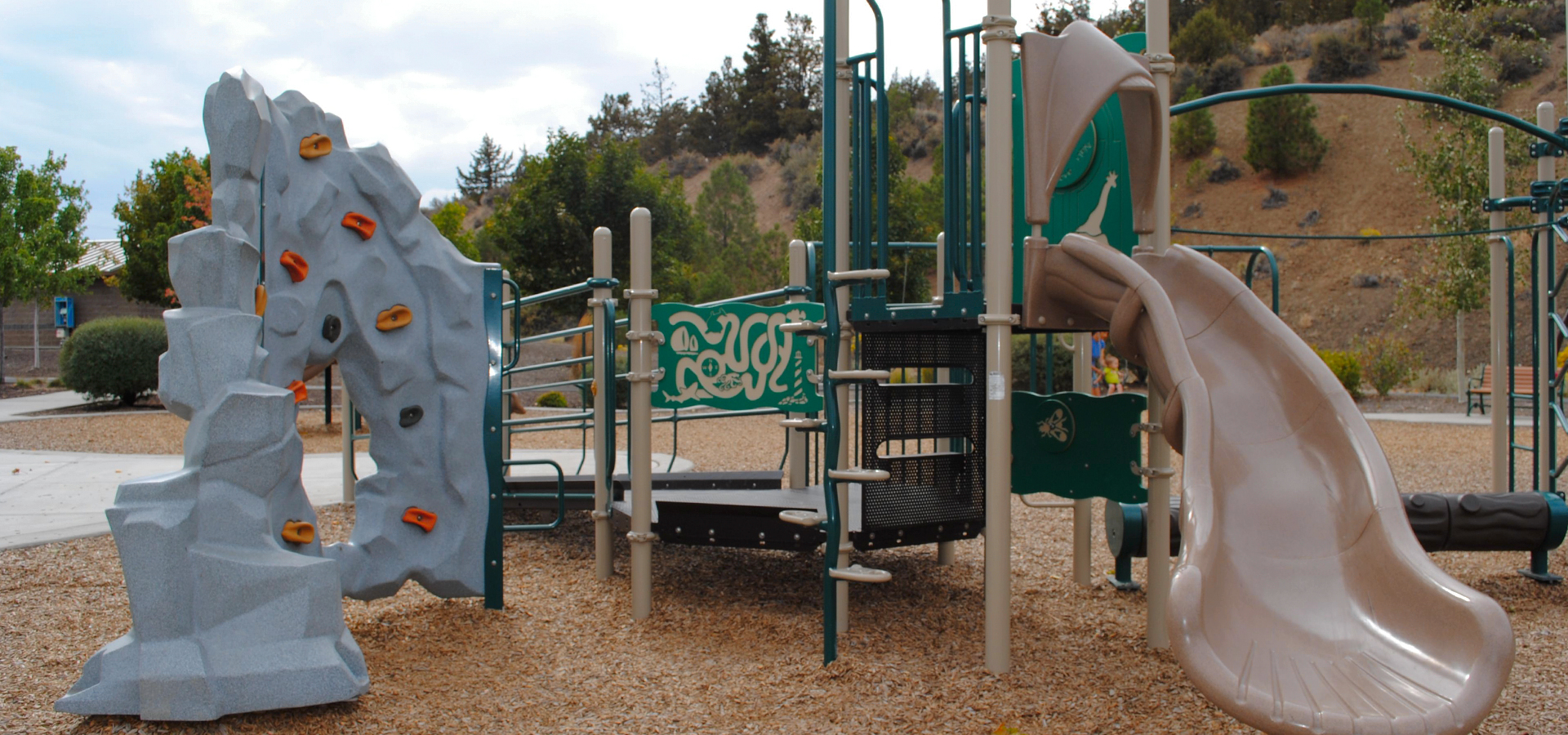The play structure at Pilot Butte Park.