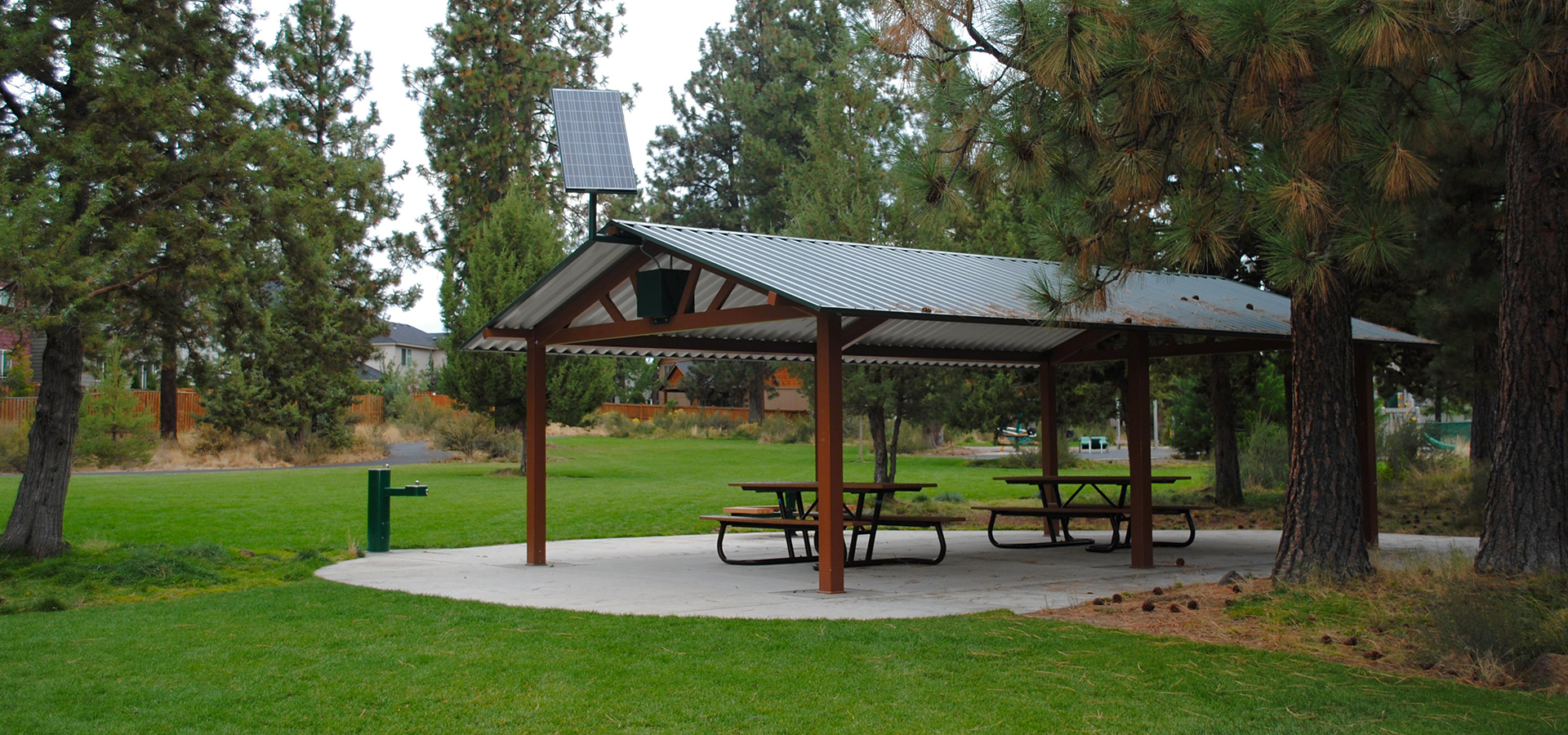 Pine Ridge Park picnic shelter.