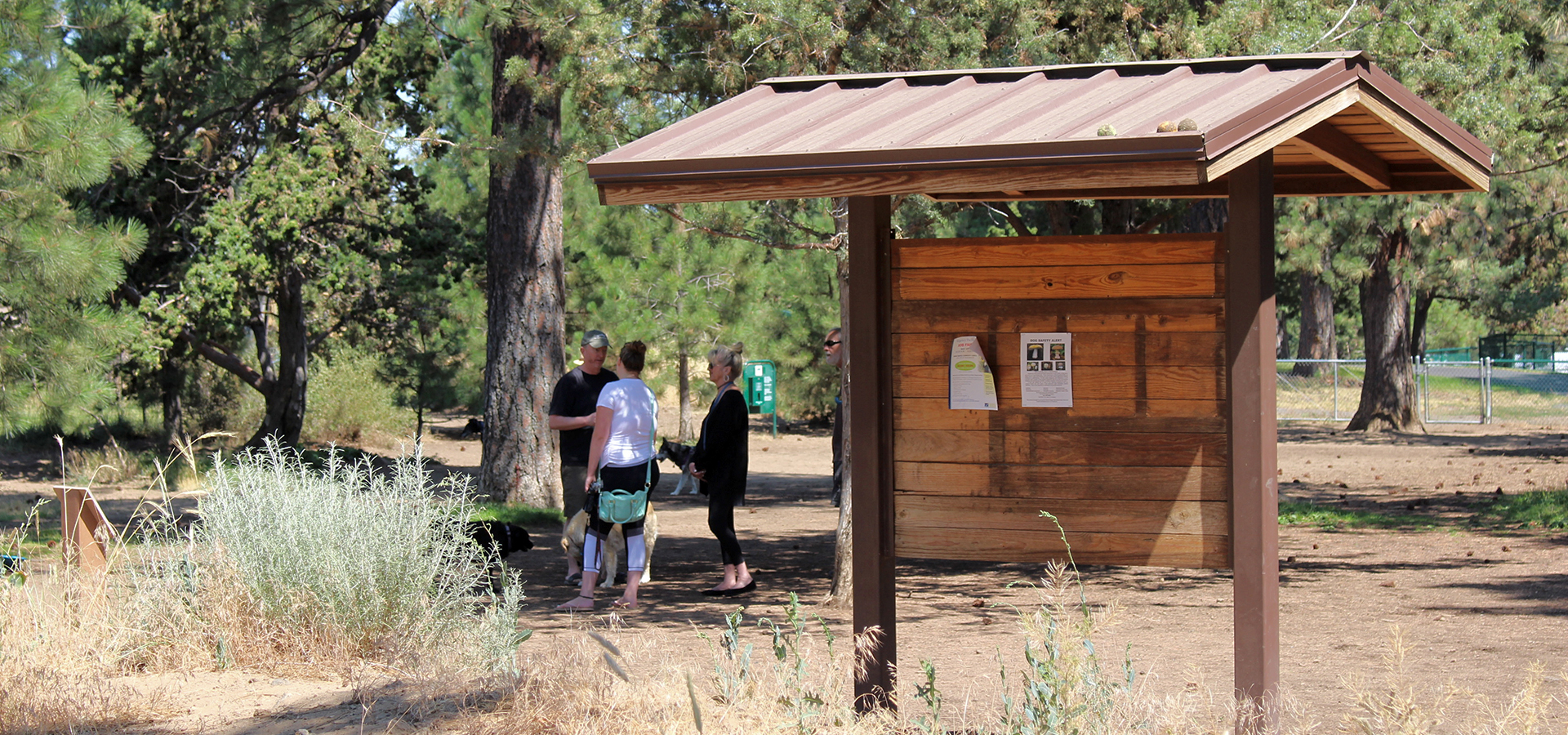 The off-leash dog area at Ponderosa Park.