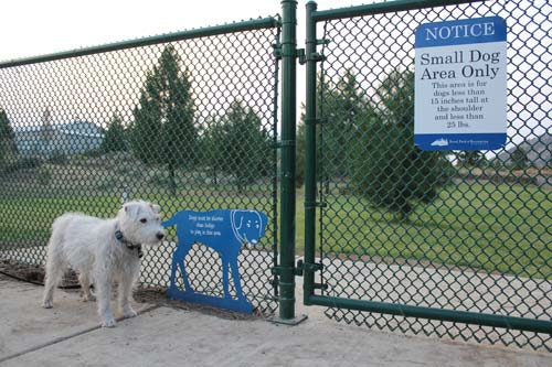 Ponderosa Small Dog Area entrance