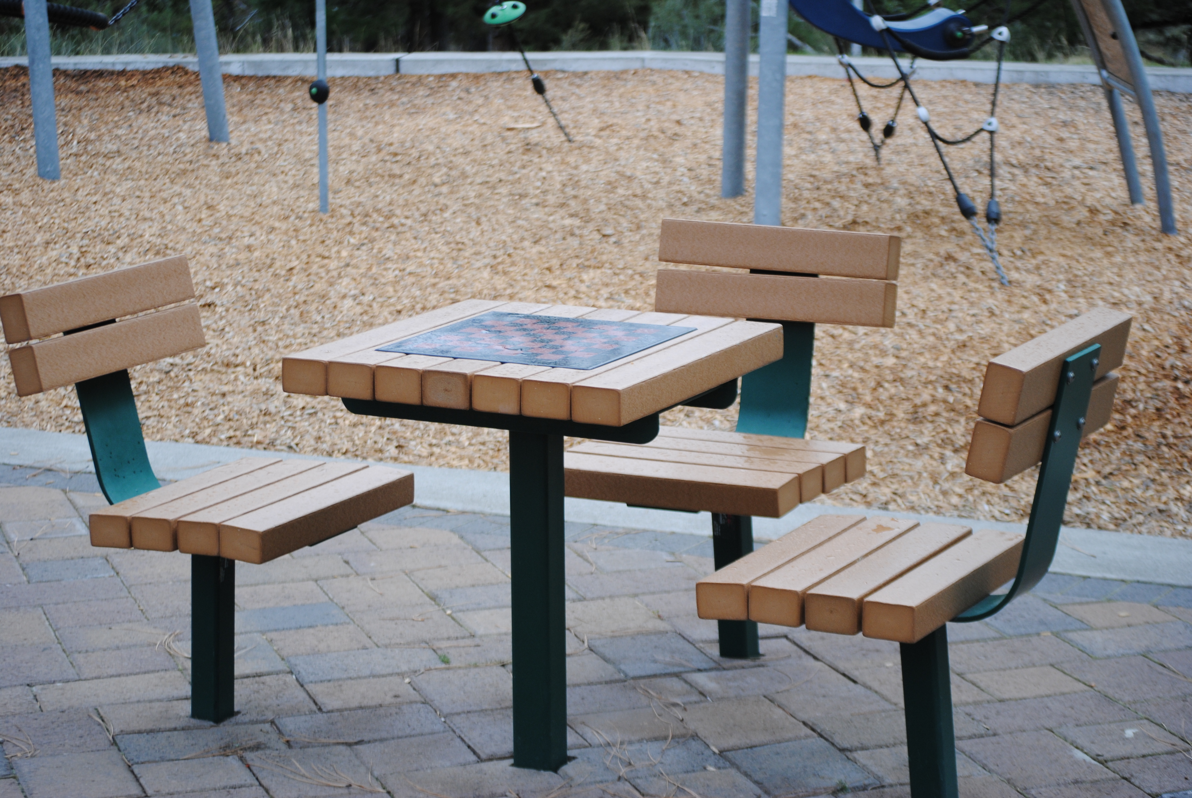 A table top chess board at Sawyer Uplands