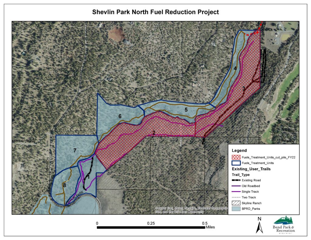 Shevlin Park fuels reducation map