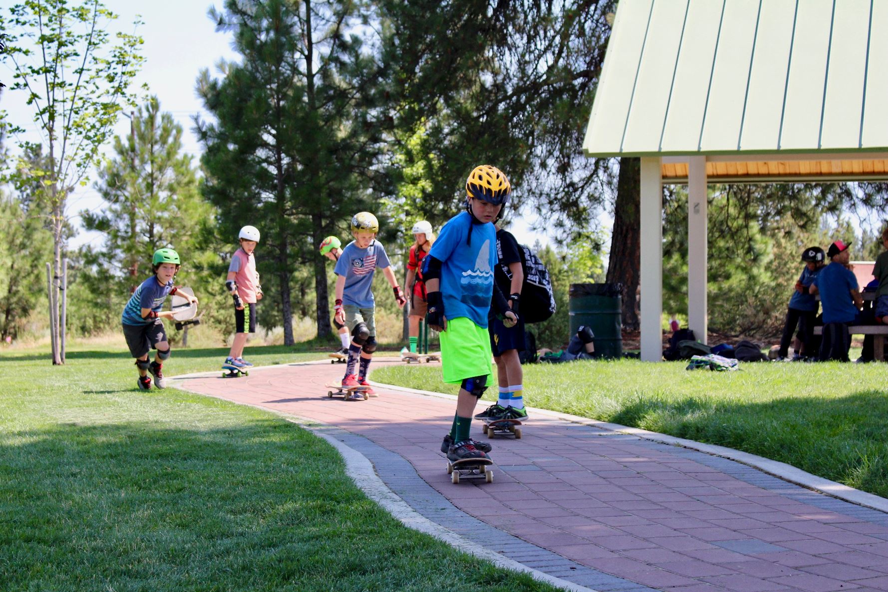 Skateboarding at Juniper Park in Bend Oregon