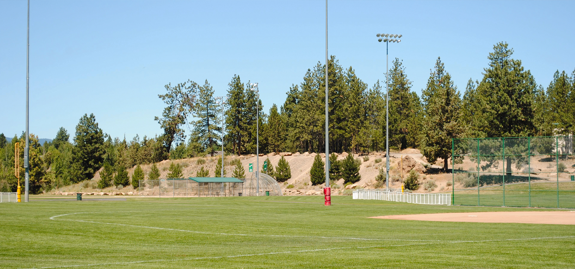 The sports fields at Skyline Park.