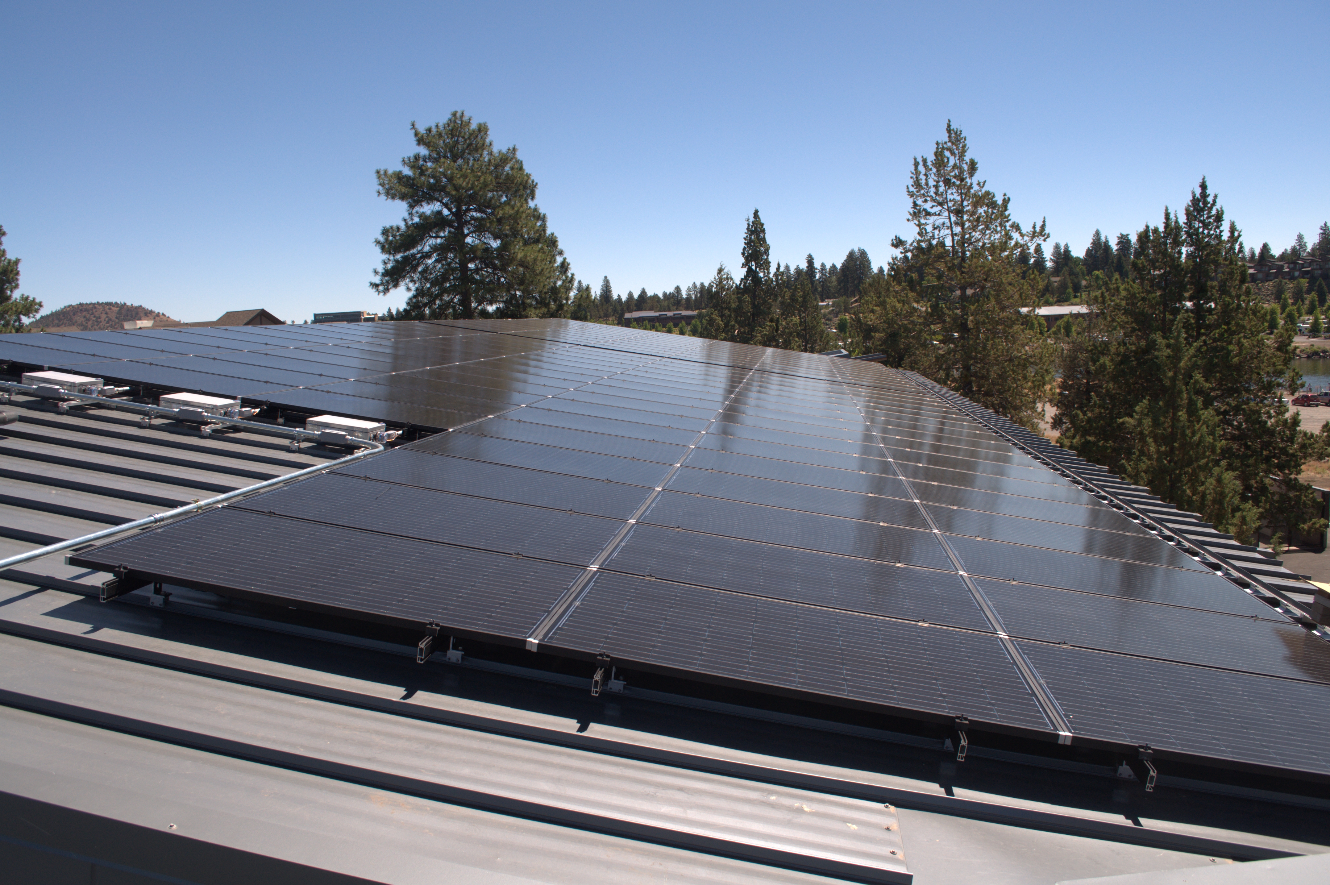 Solar panels on the top of BPRD's main office.