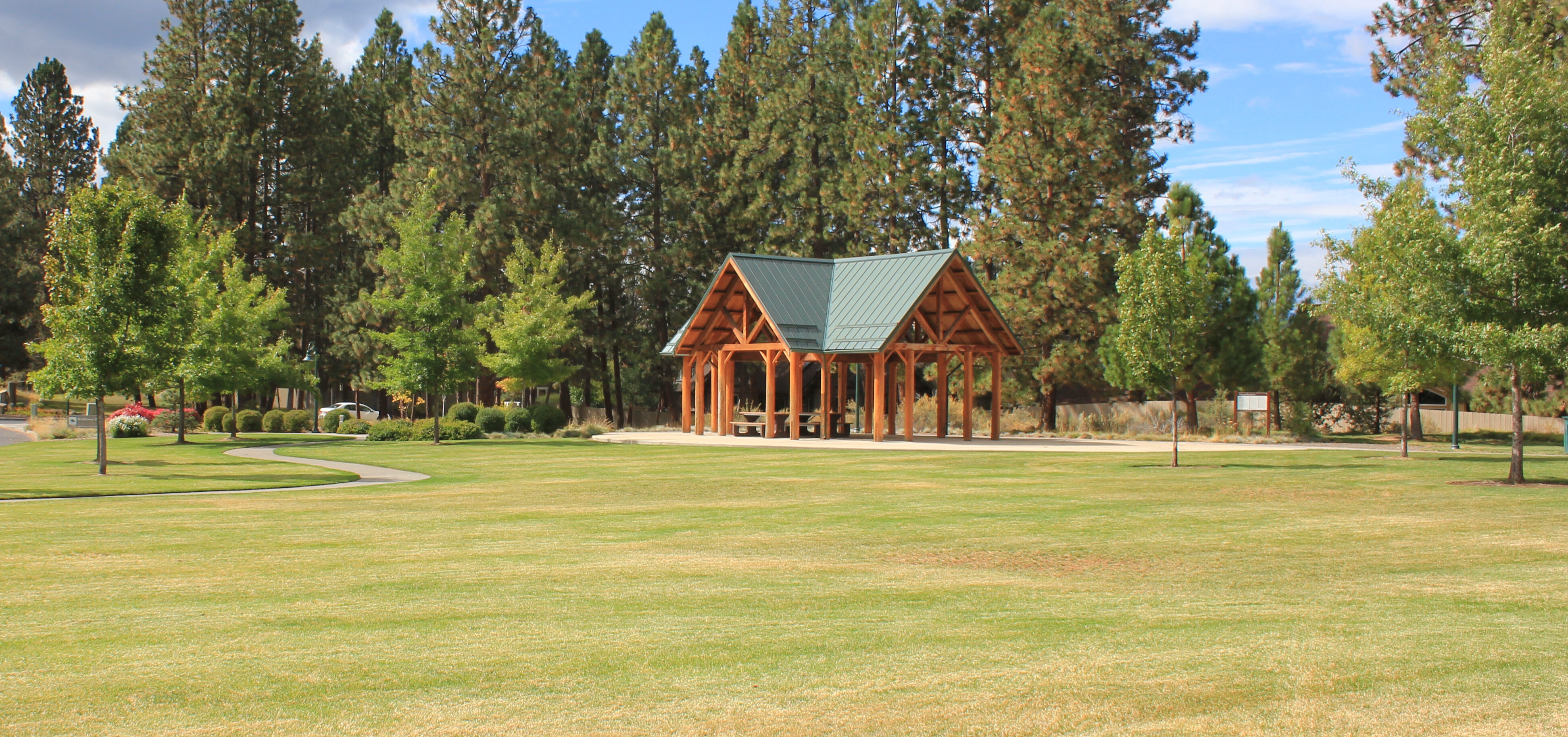 Wildflower Park shelter and lawn space