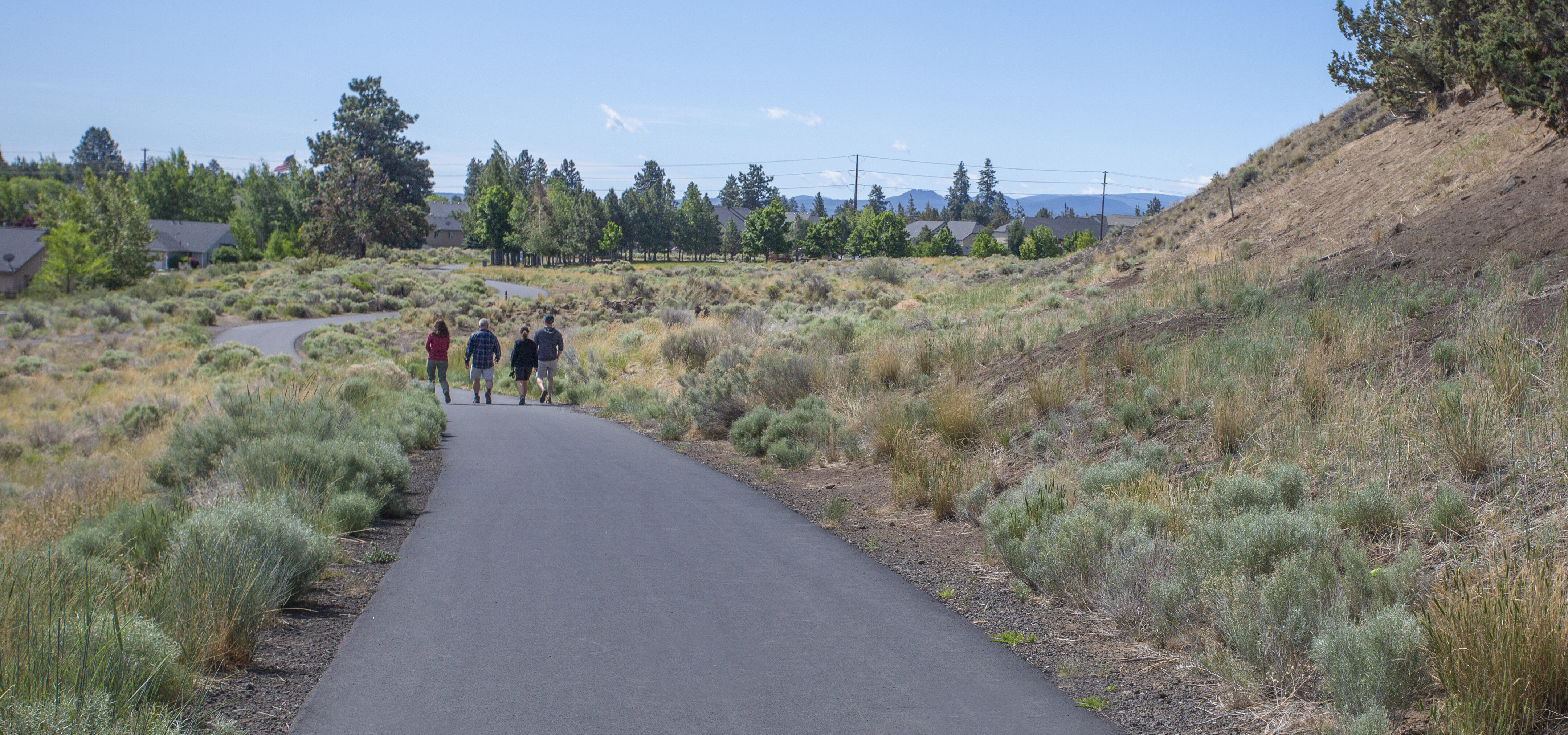 the larkspur trail at the north end of pilot butte park