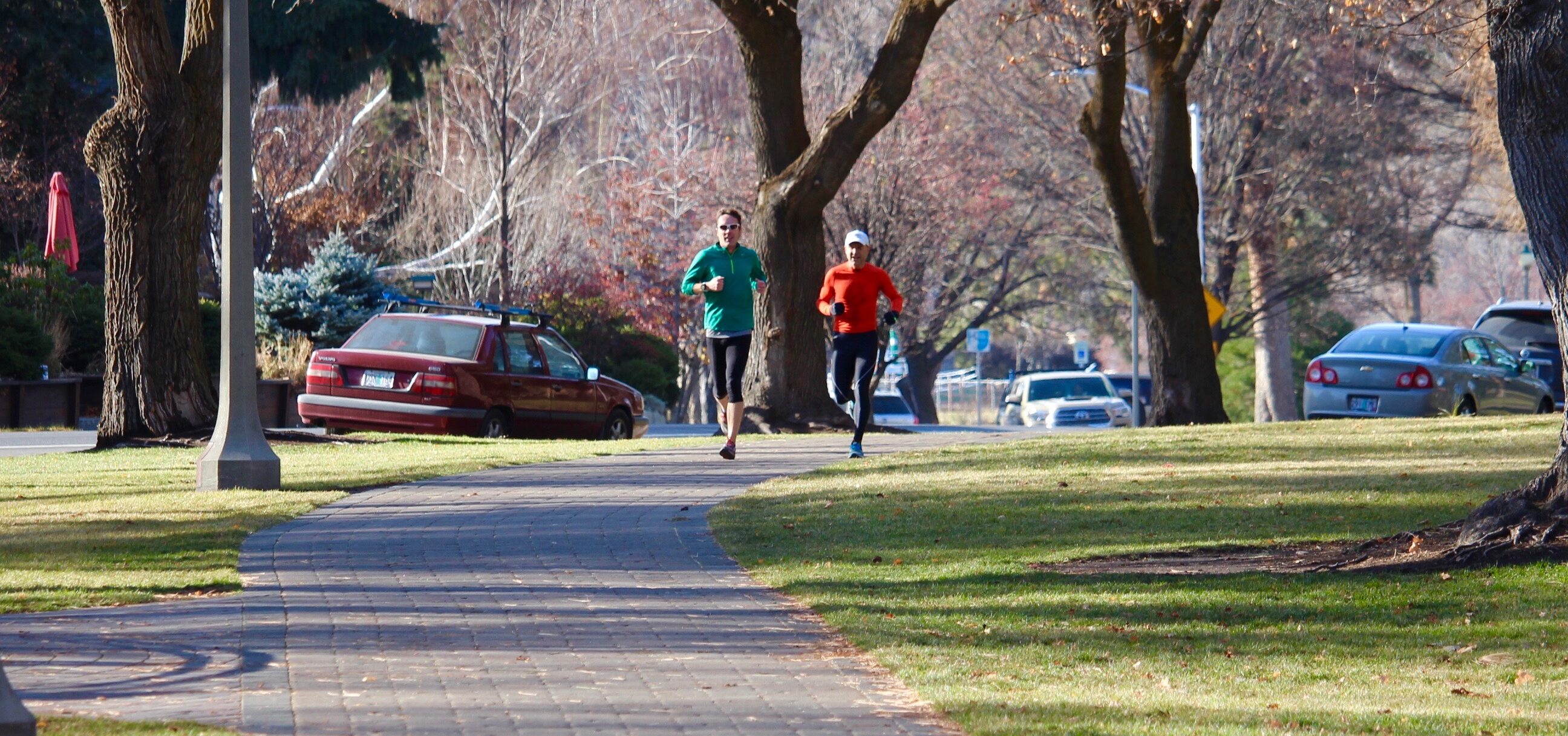 Drake Park joggers and pathway