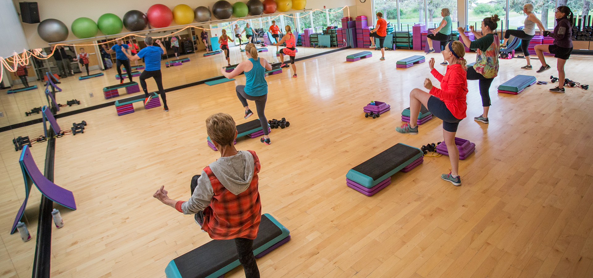 a fitness class at Juniper.