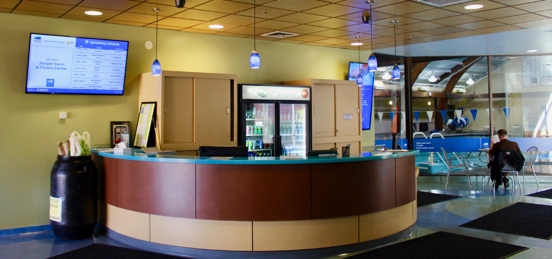 The front desk at the pool at Juniper.