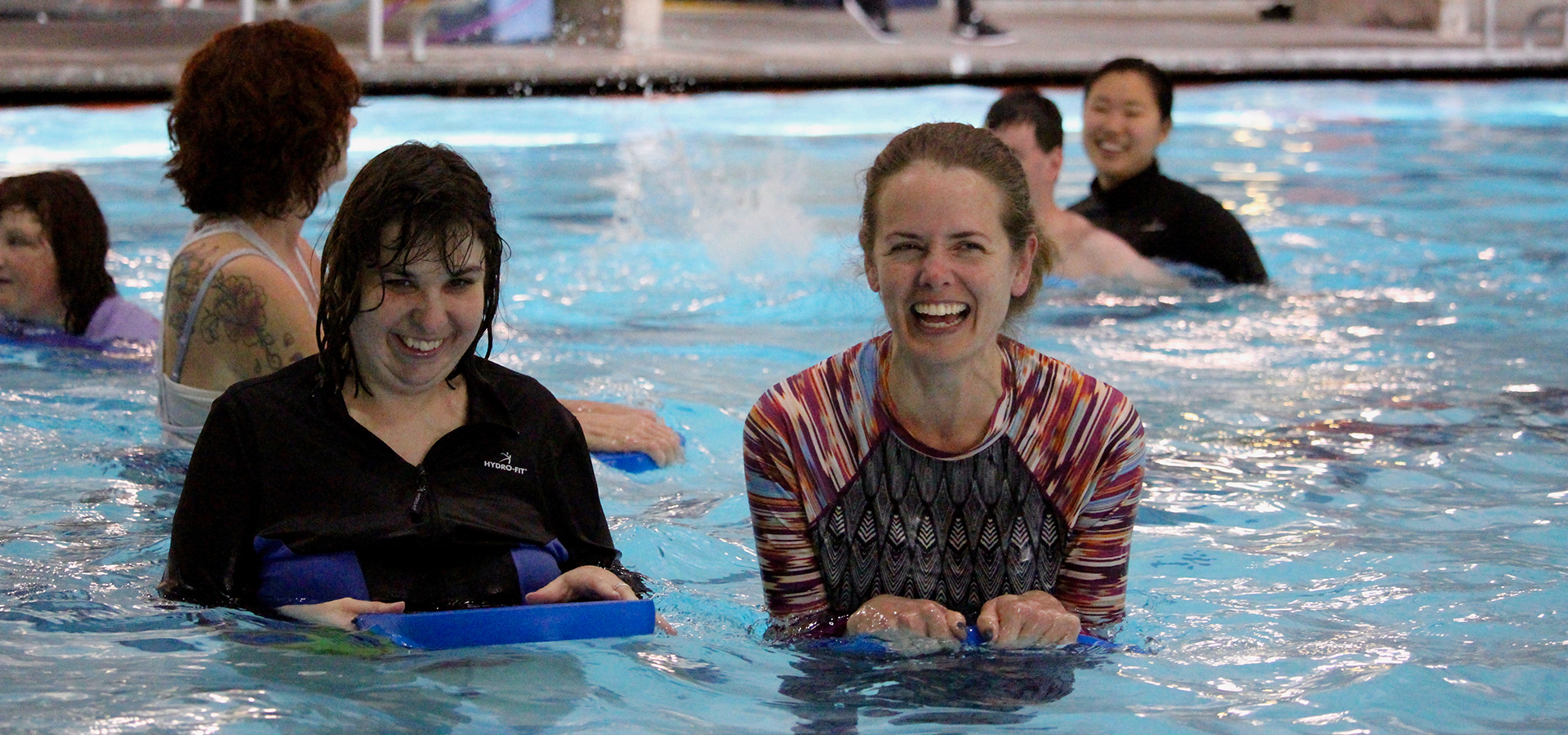 A therapeutic recreation water fitness class.