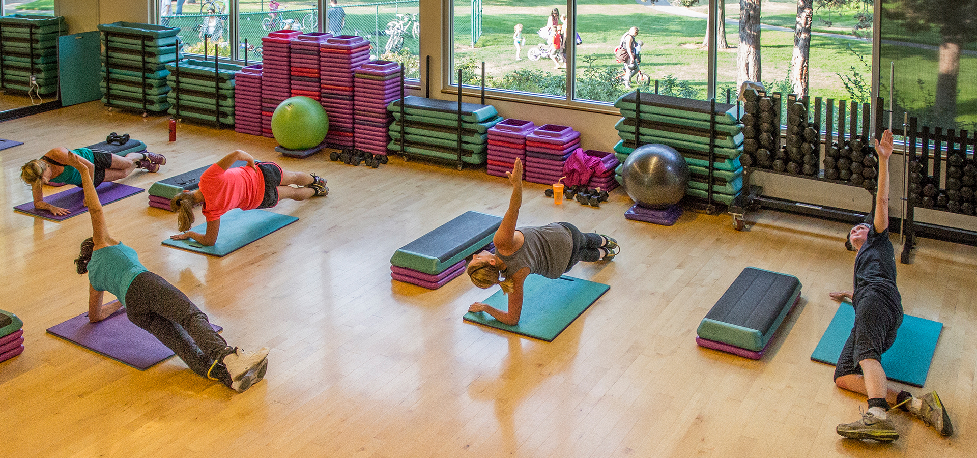 A yoga class at Juniper.