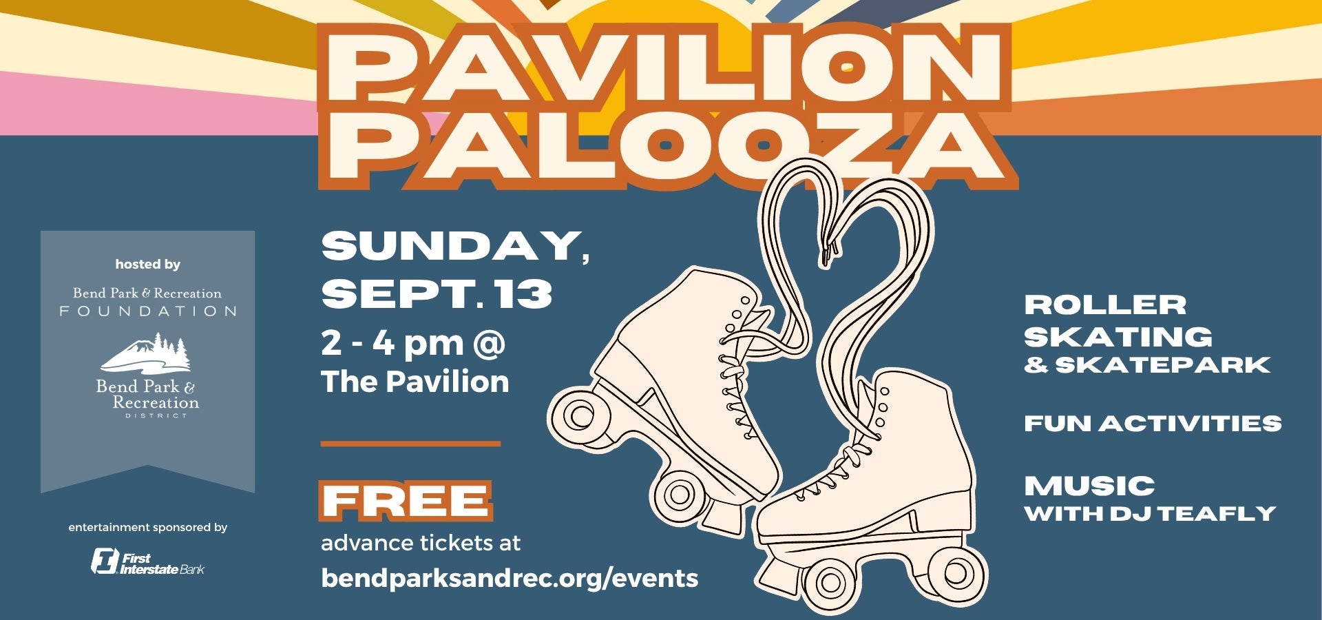 Promotional graphic for Pavilion Palooza.