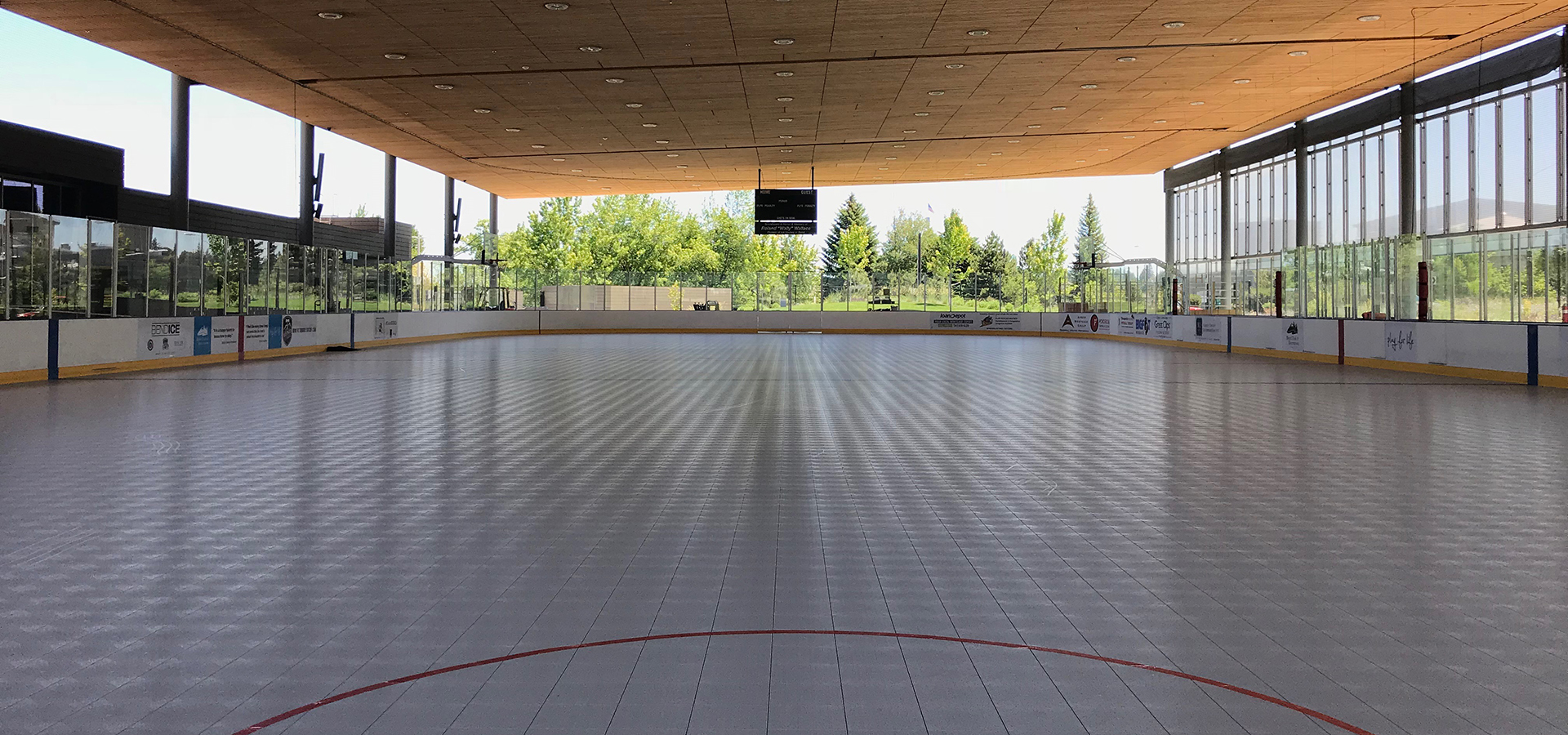 Roller skating surface at The Pavilion