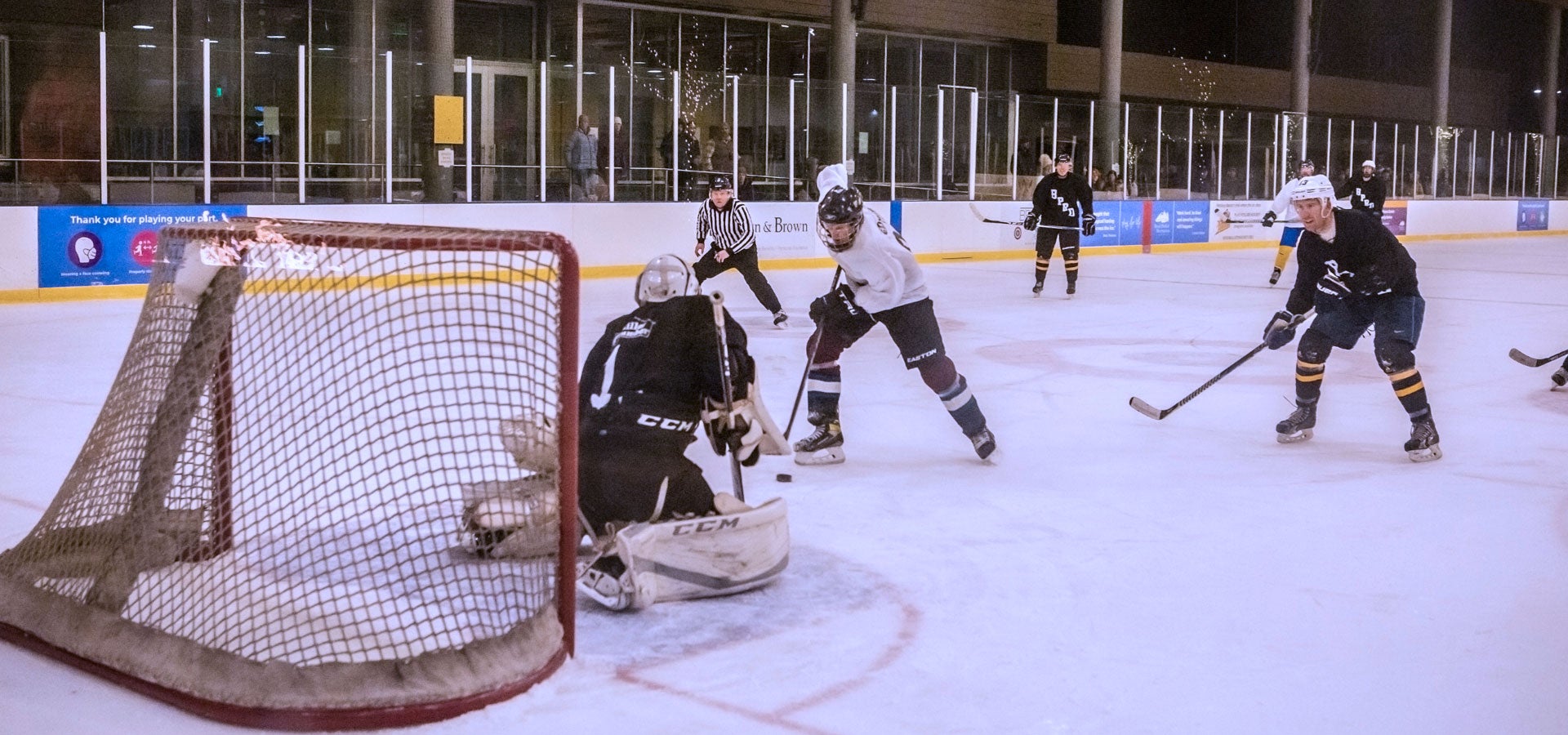 Photo of adults playing Ice Hockey at the Pavilion