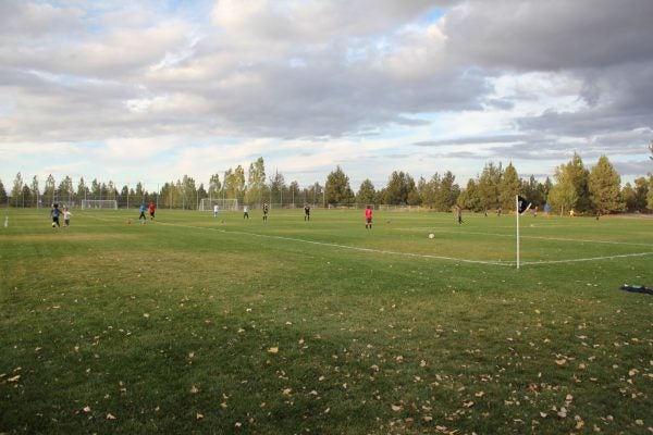 Big Sky Park Soccer practice in the fall.