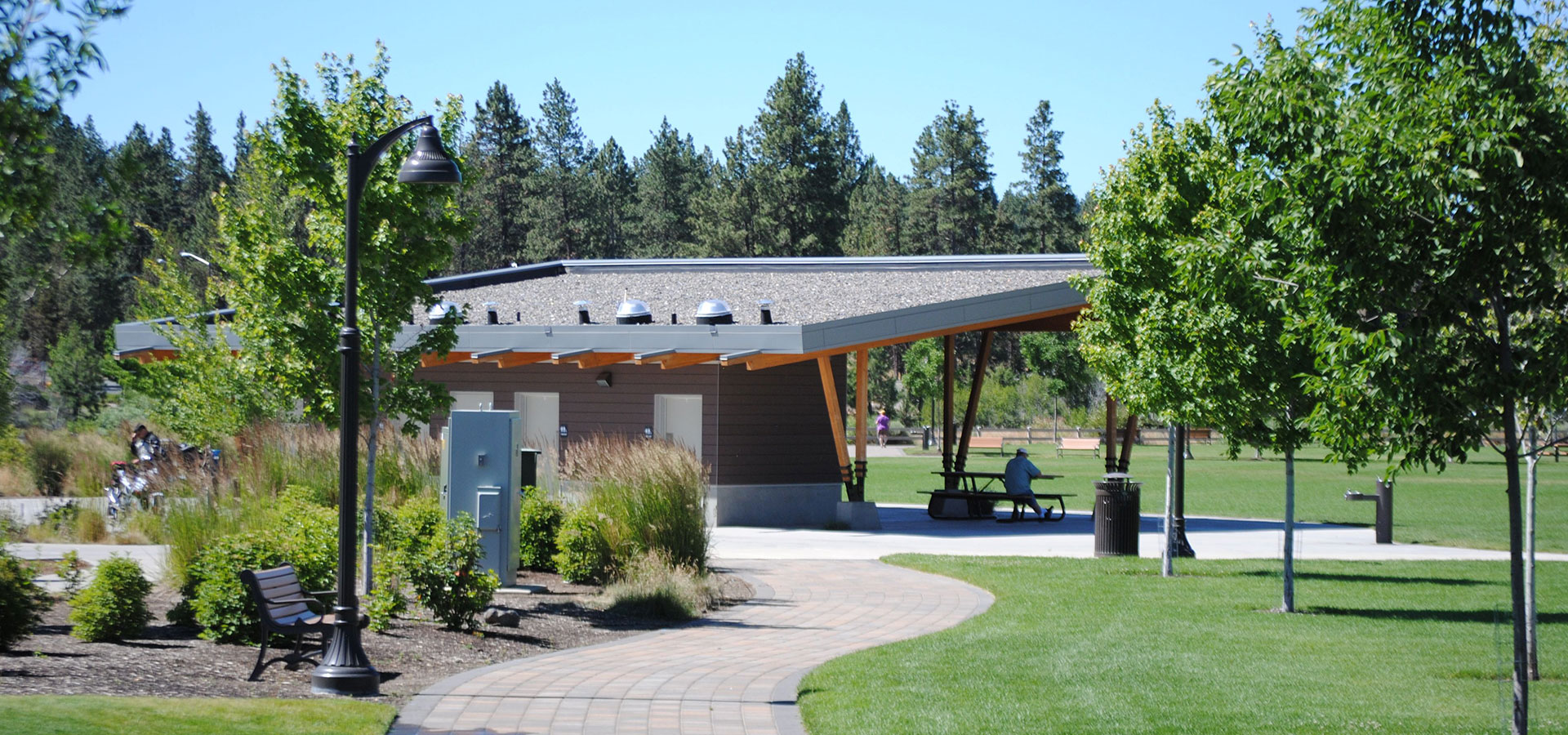 Riverbend Park's picnic pavilion.