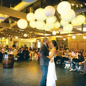 Image of the interior of Aspen Hall for an event rental.