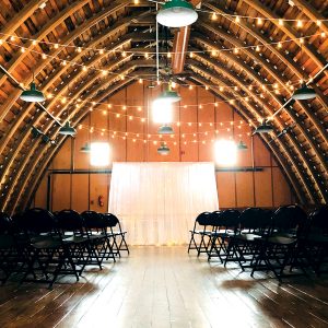 the interior of a Hollinshead event rental.