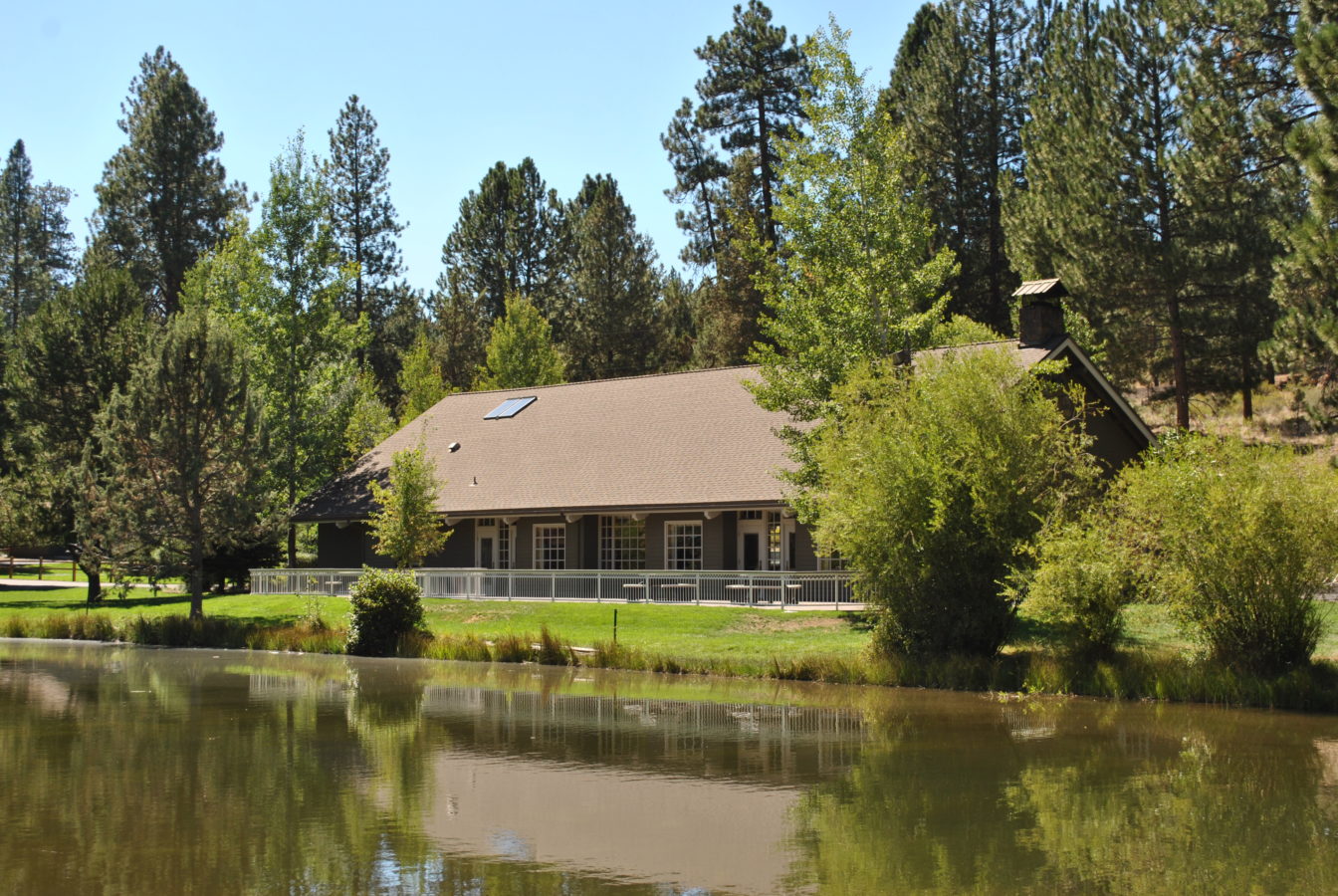 Aspen Hall - side view pond